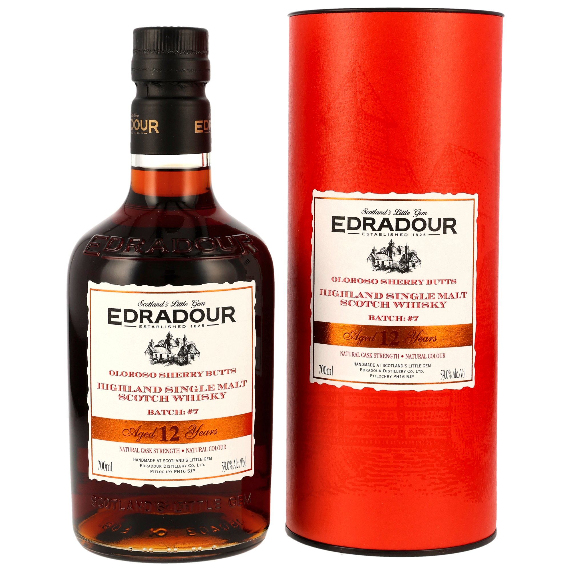 Edradour 12 Jahre 2013/2025 Sherry Cask Strength Batch #7 59.0% 0,7l