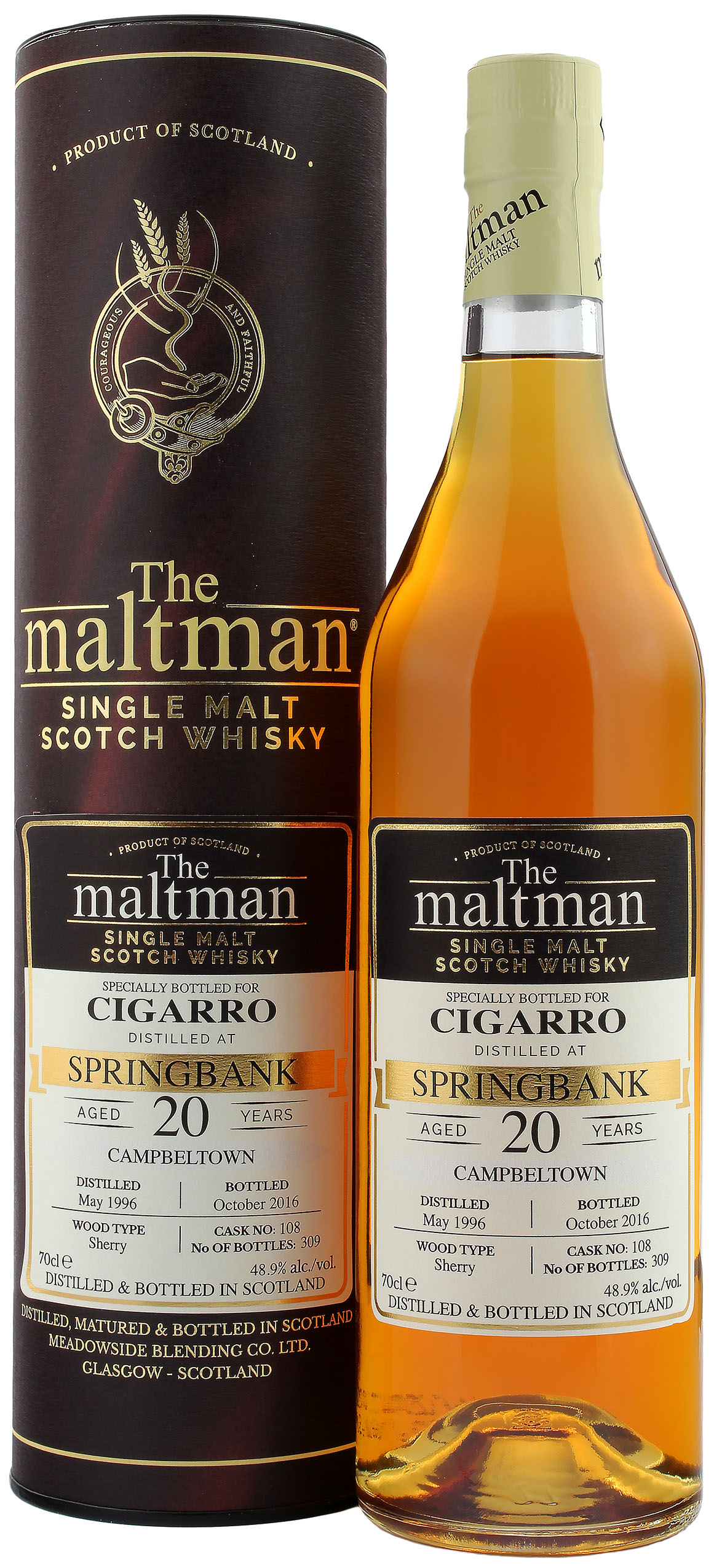 Springbank 20 Jahre 1996/2016 Sherry Single Cask Cigarro The Maltman 48.9% 0,7l