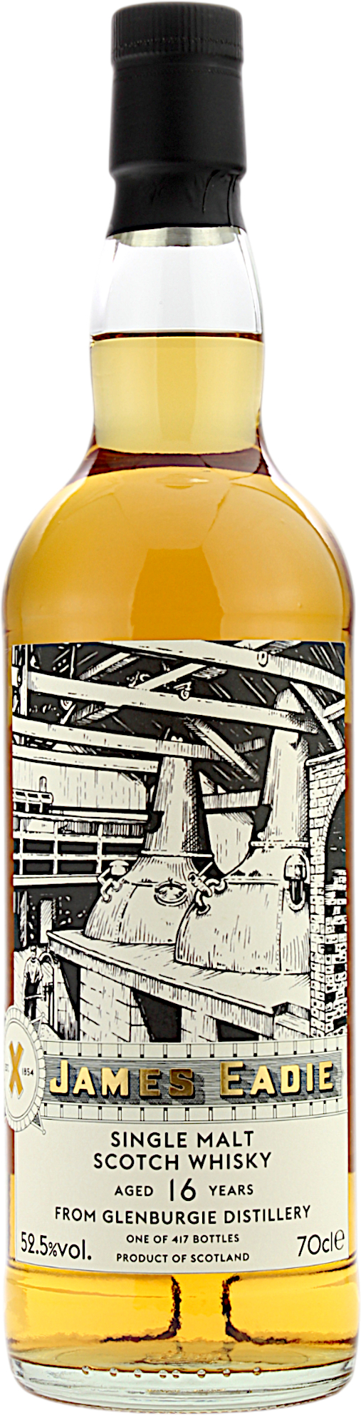 Glenburgie 16 Jahre 2009/2025 First Fill Bourbon Barrels James Eadie 52.5% 0,7l
