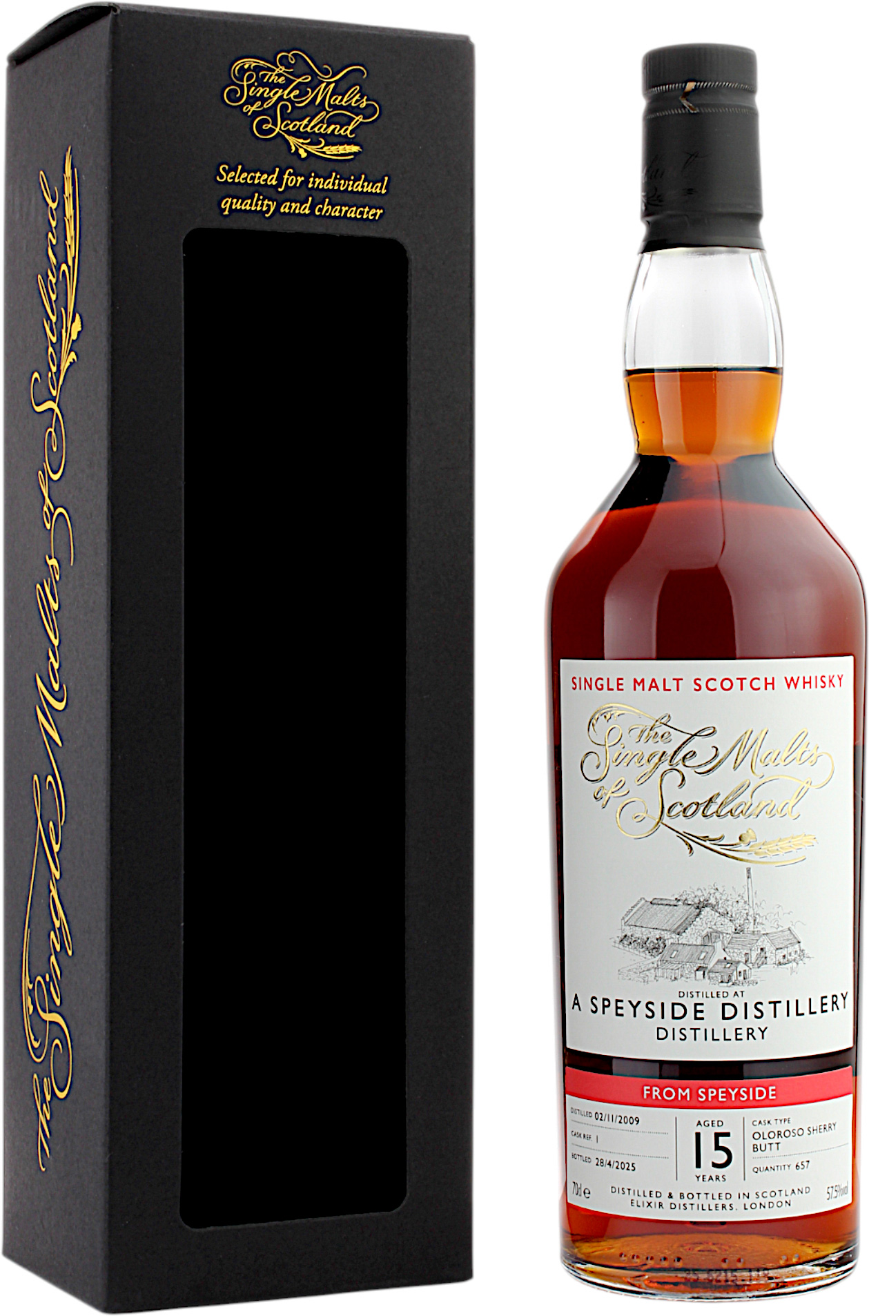 Speyside Malt 15 Jahre 2009/2025 Oloroso Sherry Butt #1 SMos 57.5 0,7l