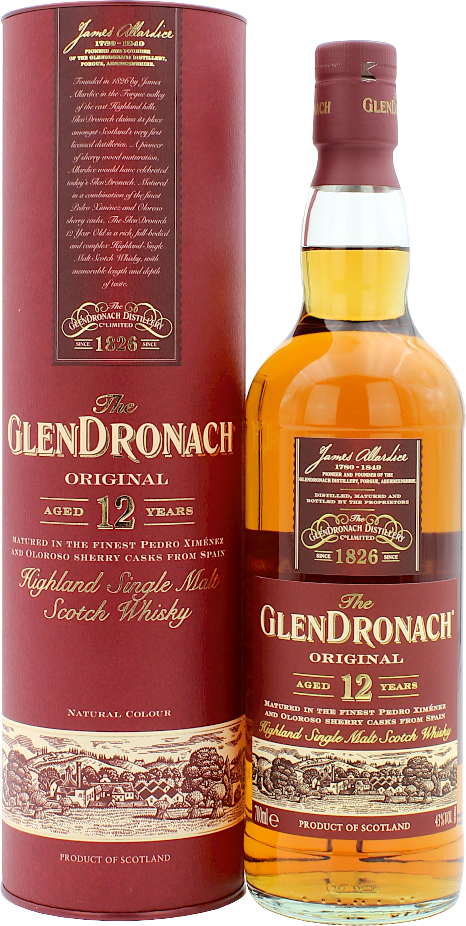 Glendronach 12 Jahre 43.0% 0,7l