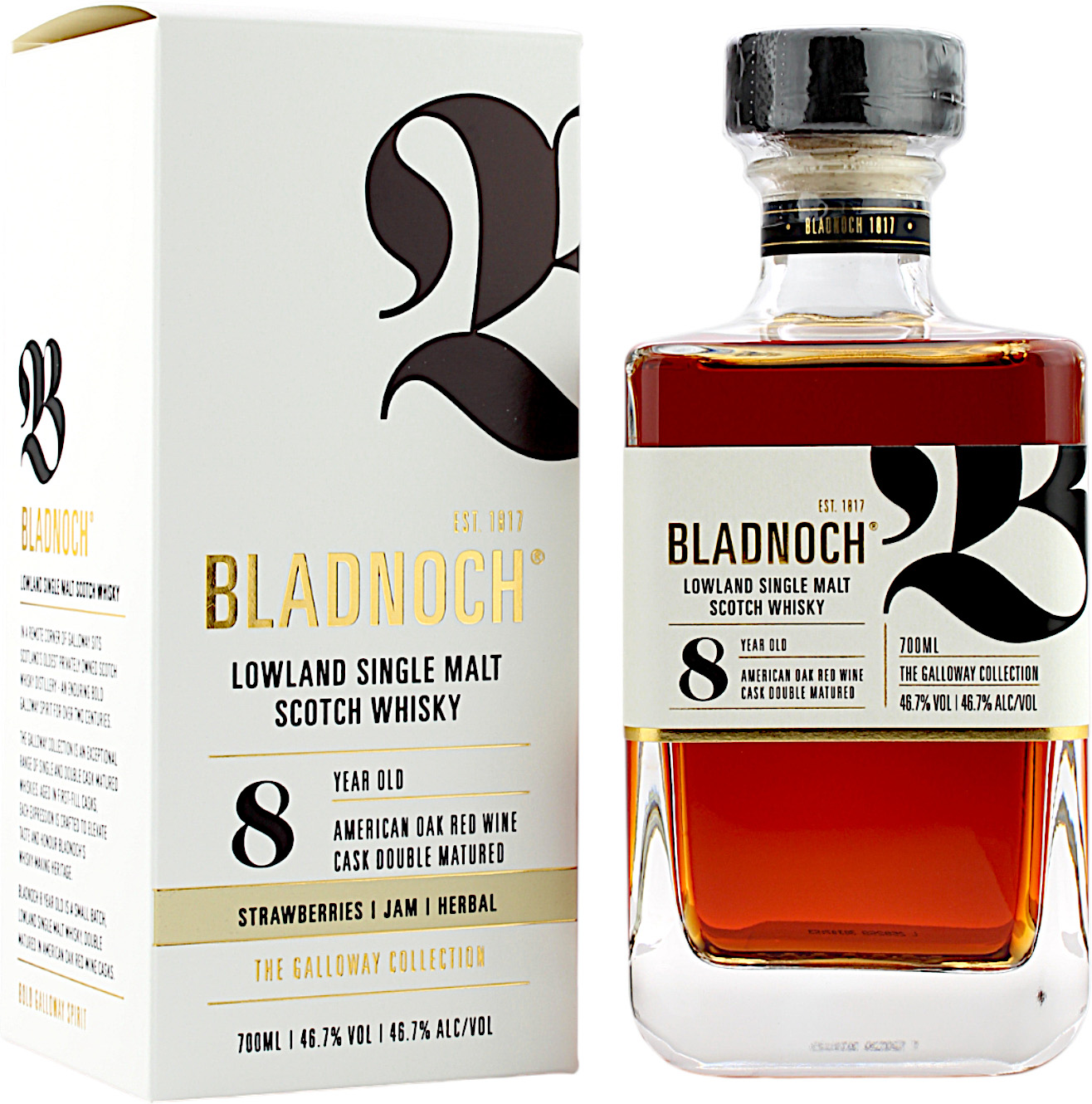 Bladoch 8 Jahre American Oak Red Wine Cask Double Matured 46.7% 0,7l