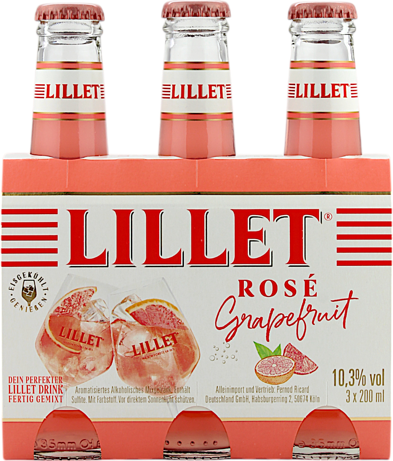 Lillet Rosé Grapefruit Ready to Drink 10.3% 3x200ml