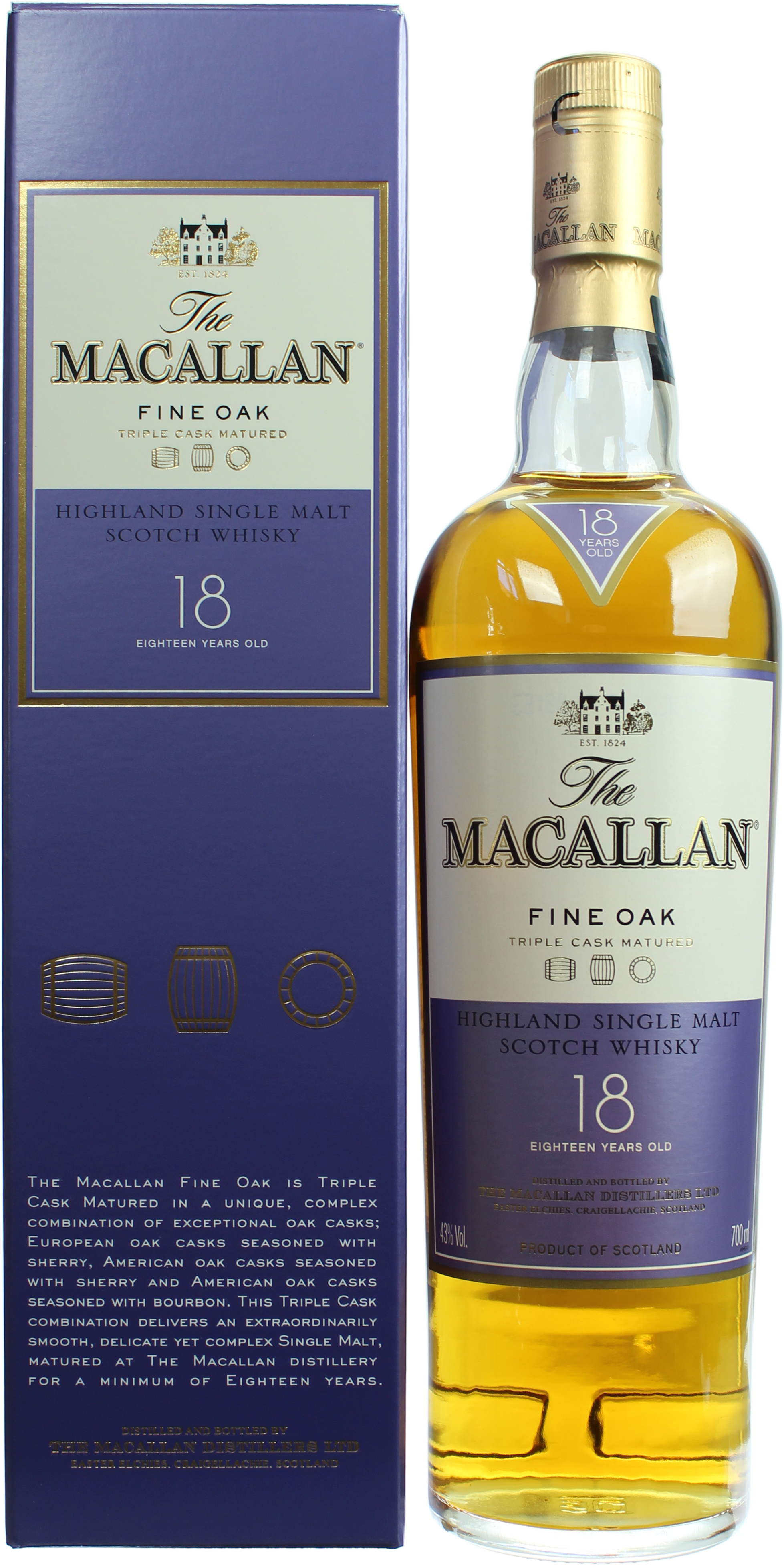 Macallan Fine Oak 18 Jahre 43.0% 0,7l