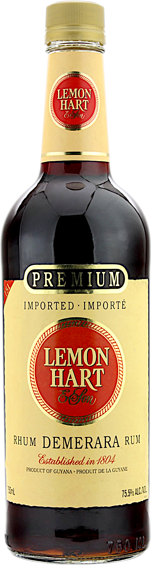 Lemon Hart Premium Demerara Rum 80er Jahre 75.5% 0,75l