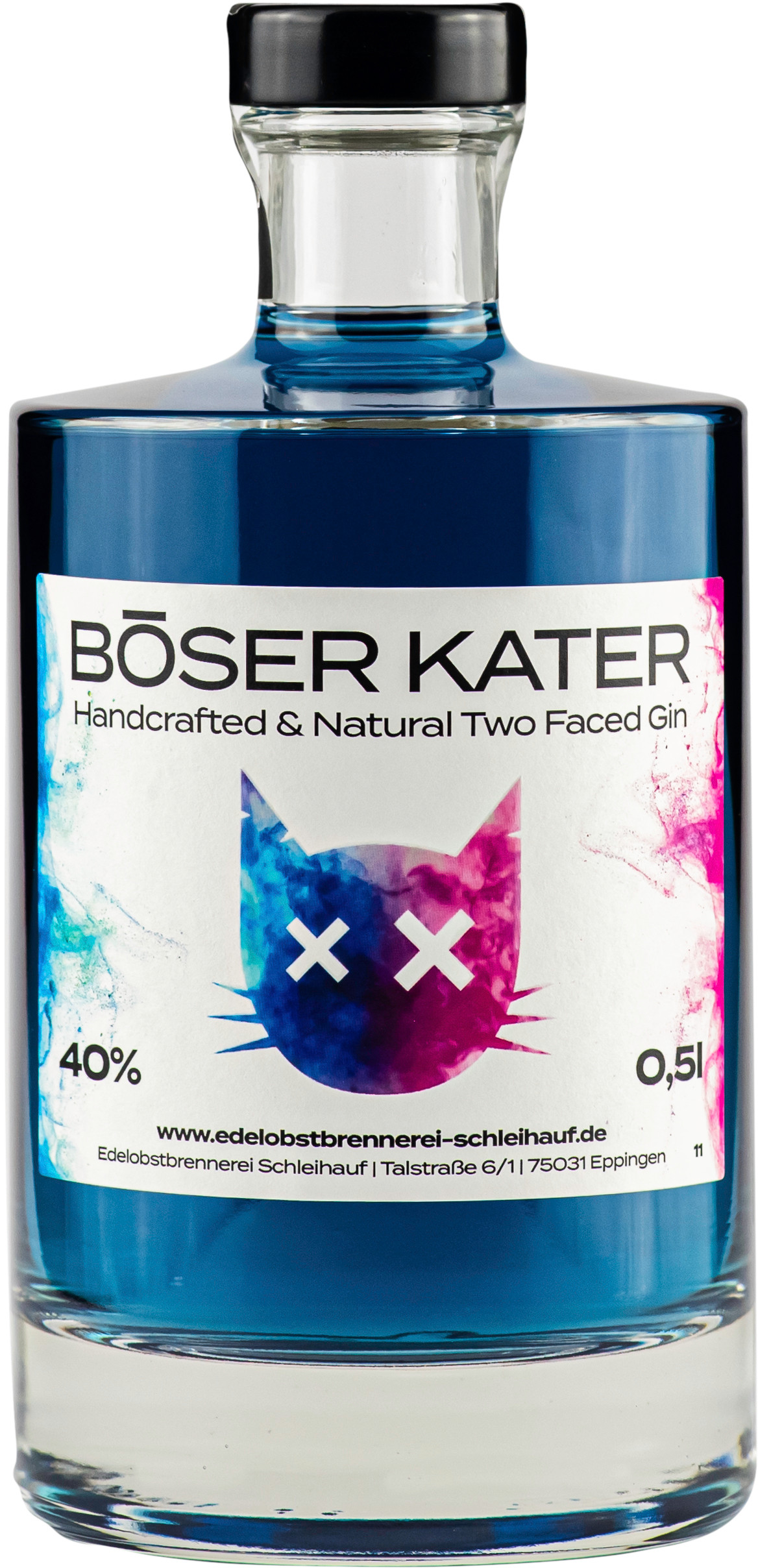 Böser Kater Two Faced Gin mit Farbwechsel 40.0% 0,5l