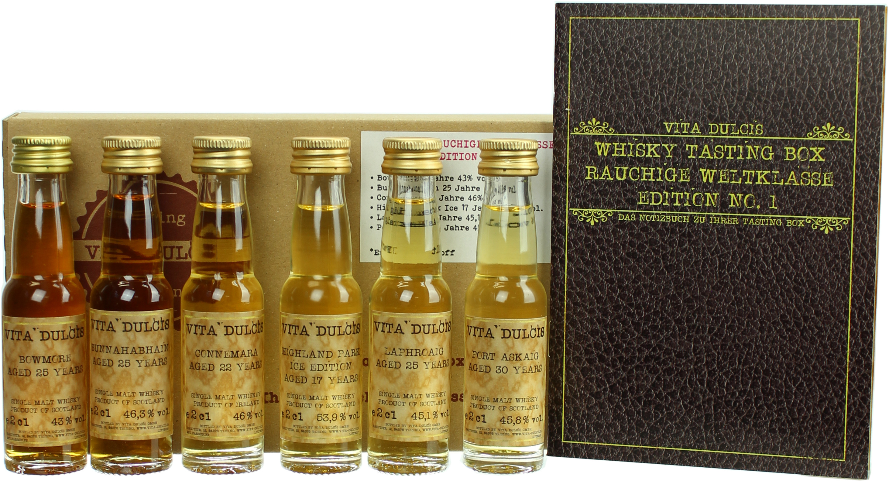 Whisky Tasting-Box "Rauchige Weltklasse" 46,68% 6x20ml