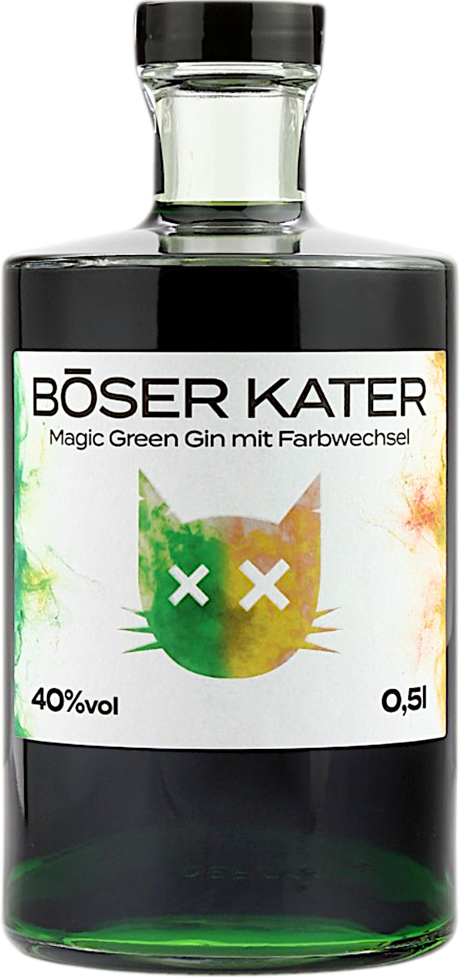 Böser Kater Magic Green Gin mit Farbwechsel 40.0% 0,5l