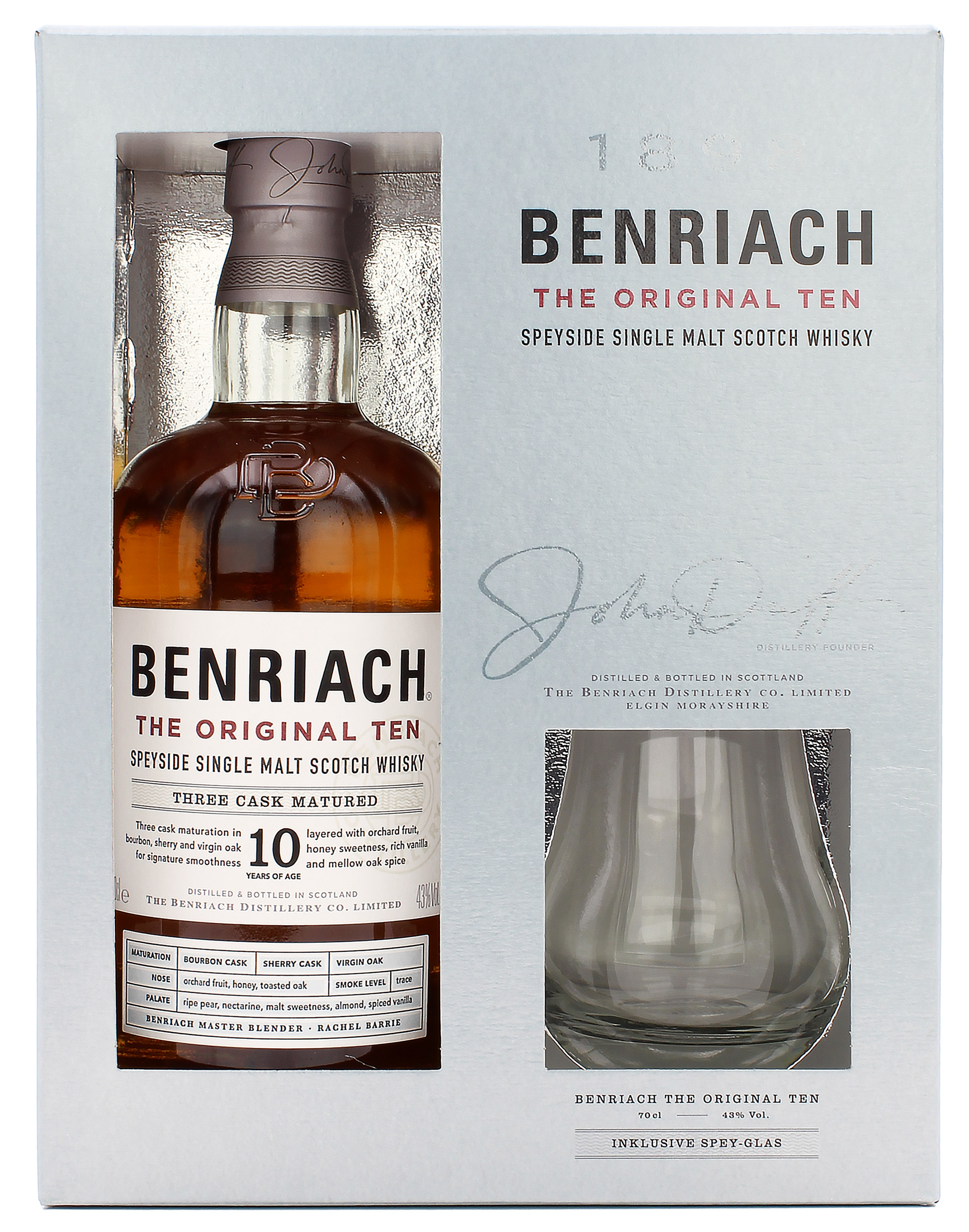 Benriach The Original Ten 10 Jahre Geschenkset mit einem Tumbler 43.0% 0,7l