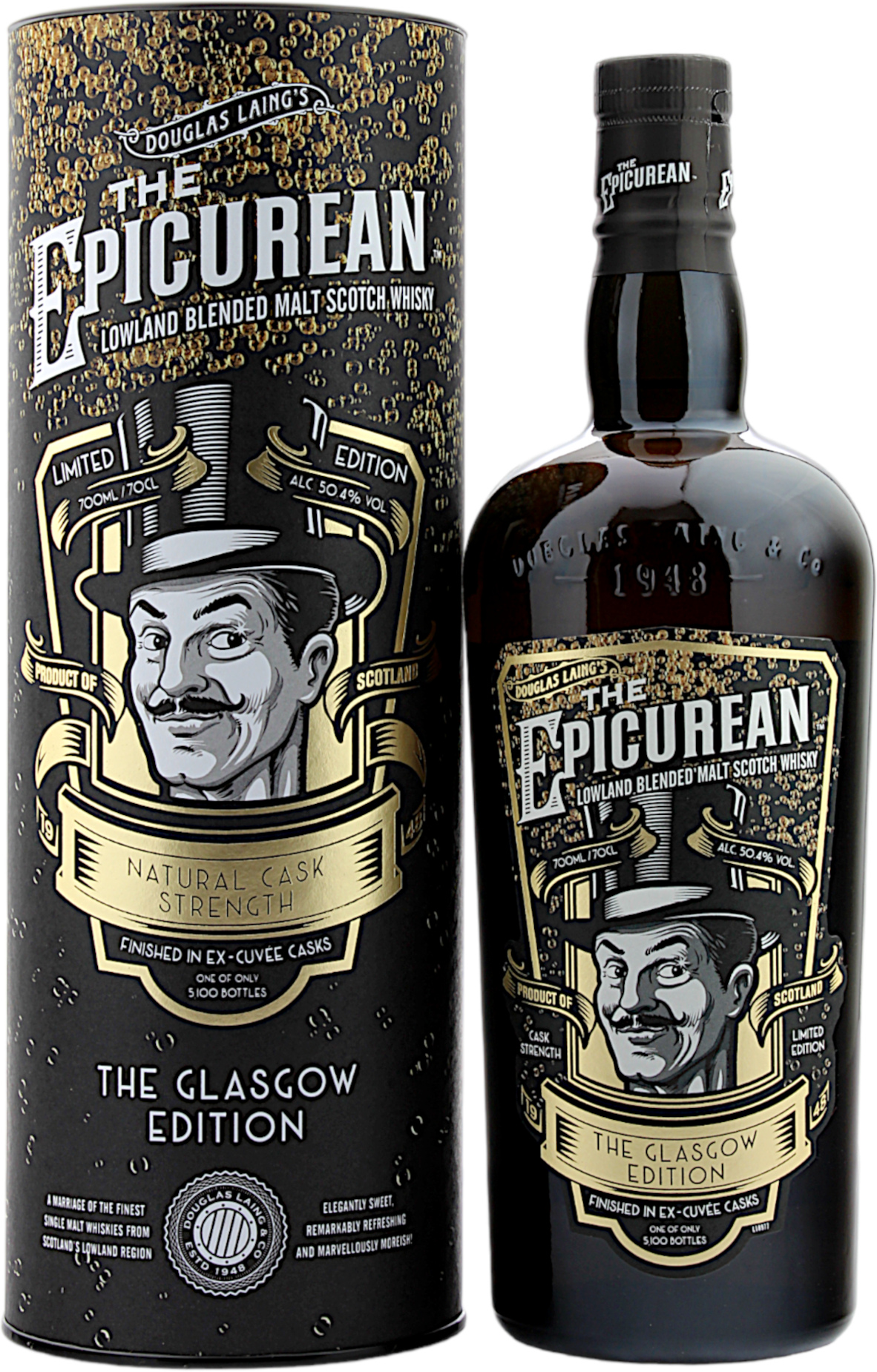 The Epicurean ist eine Hommage an die Stadt Glasgow mit der Einführung der neuen Cask Strength Glasgow Edition