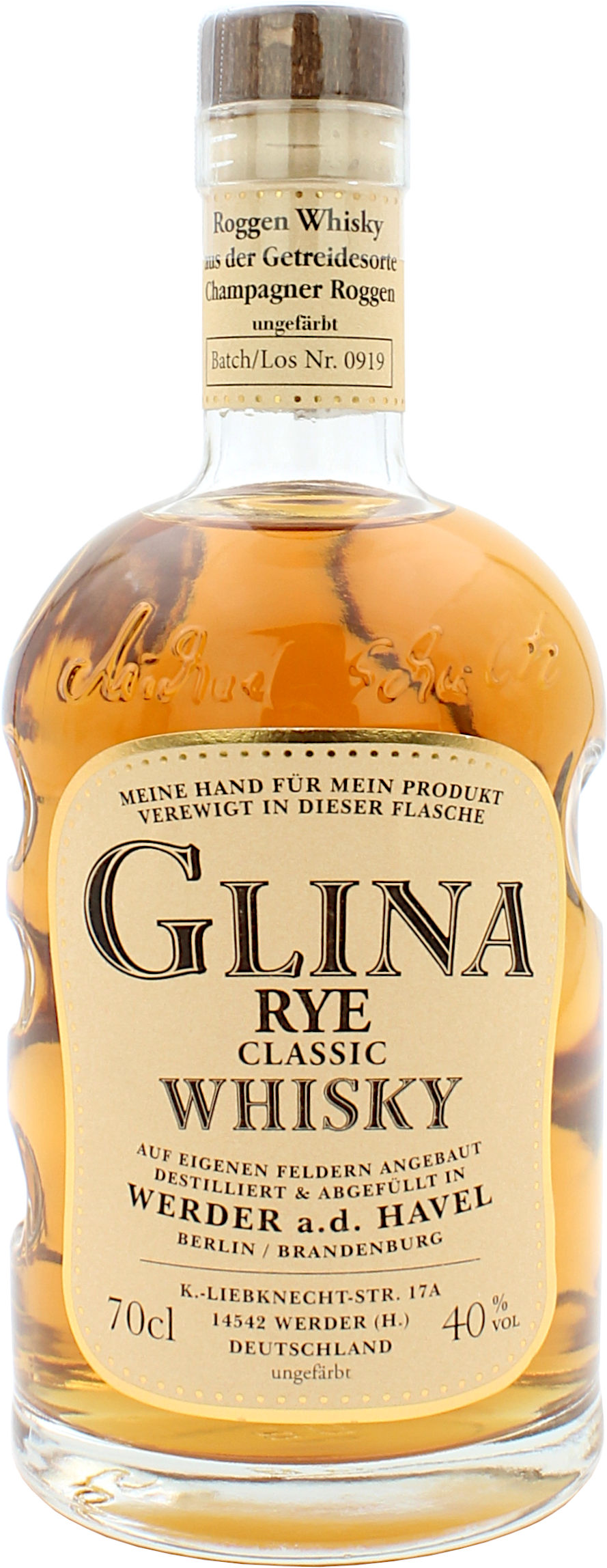 Glina Whisky Rye Classic 40.0% 0,7l