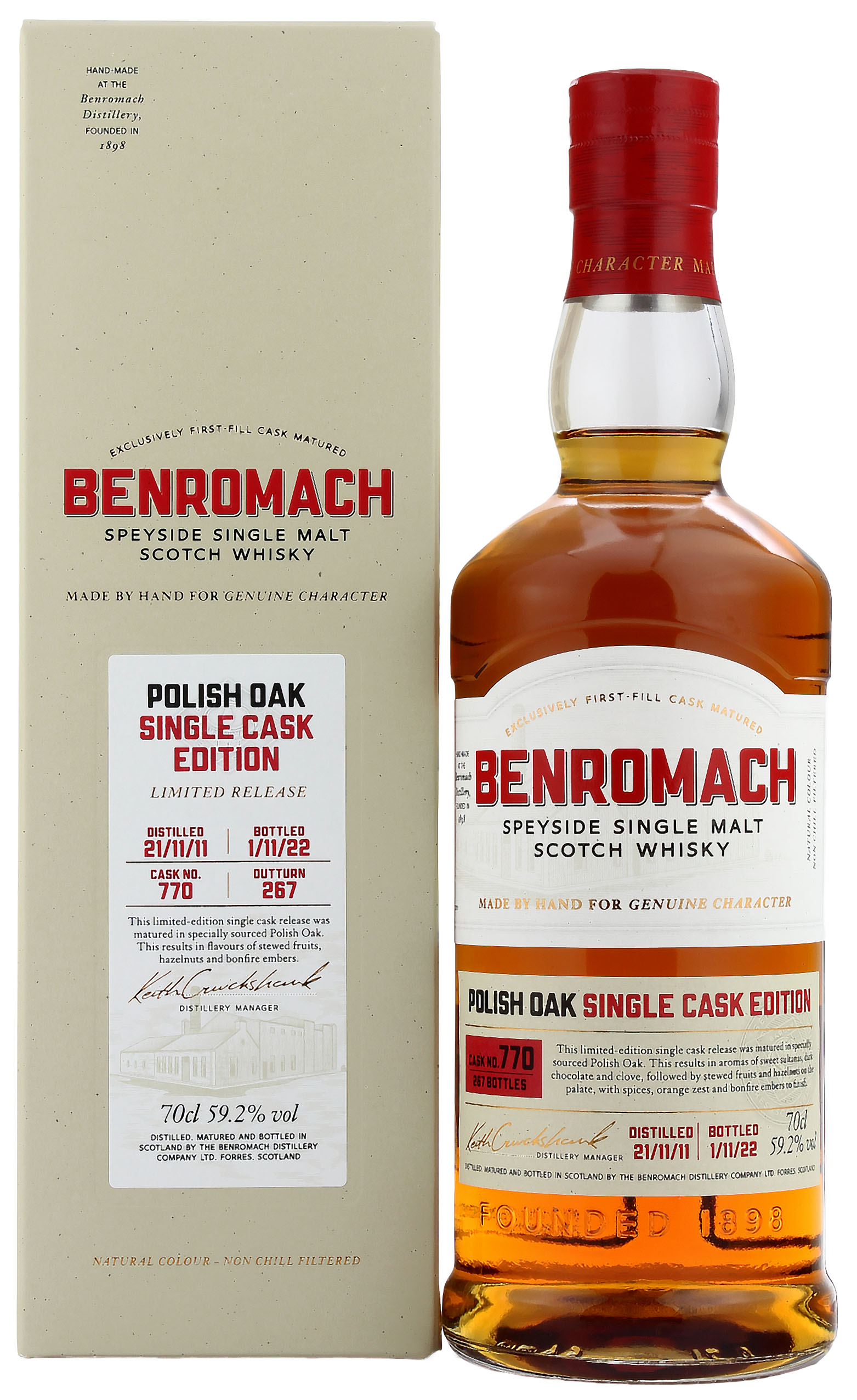 Benromach 10 Jahre 2011/2022 Polish Oak Single Cask 59.2% 0,7l