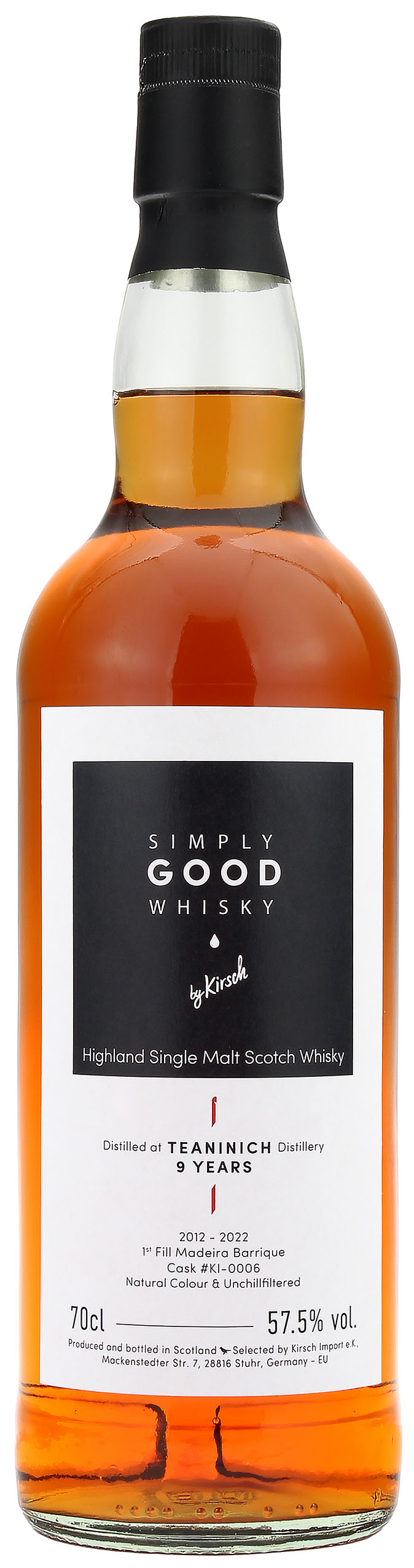Teaninich 9 Jahre 2012/2022 Madeira Single Cask Simply Good By Kirsch 57.5% 0,7l