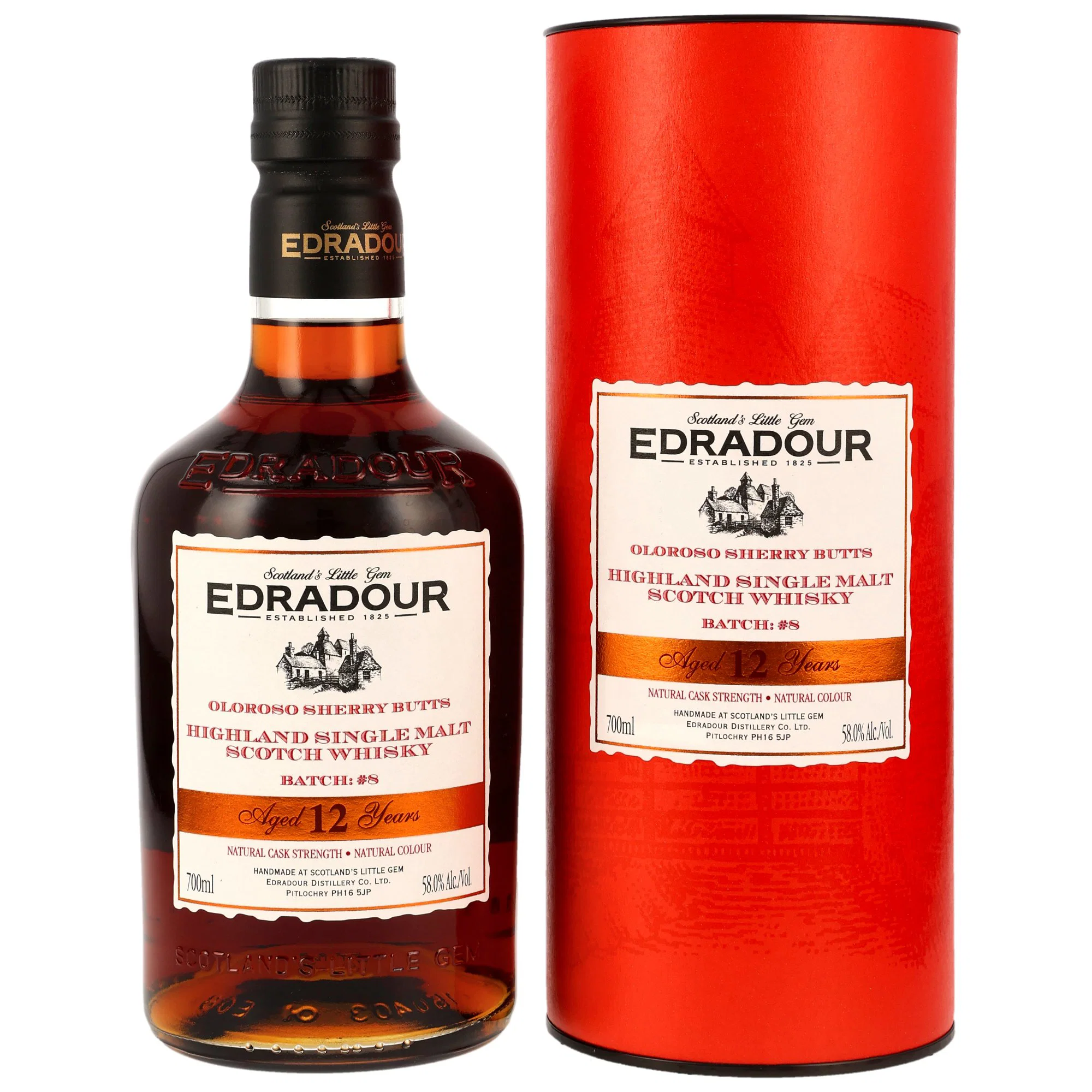 Edradour 12 Jahre 2013/2026 Sherry Cask Strength Batch #8 58.0% 0,7l
