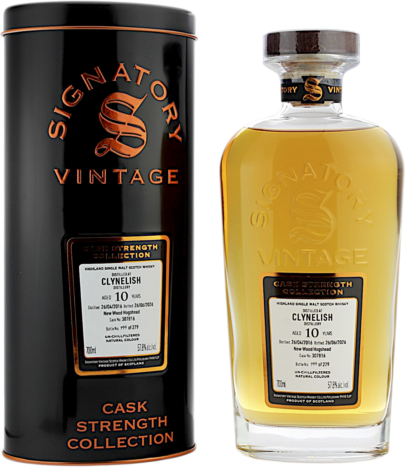Clynelish 10 Jahre 2016/2026 New Wood Hogshead #307816 Signatory Vintage CS 57.8% 0,7l
