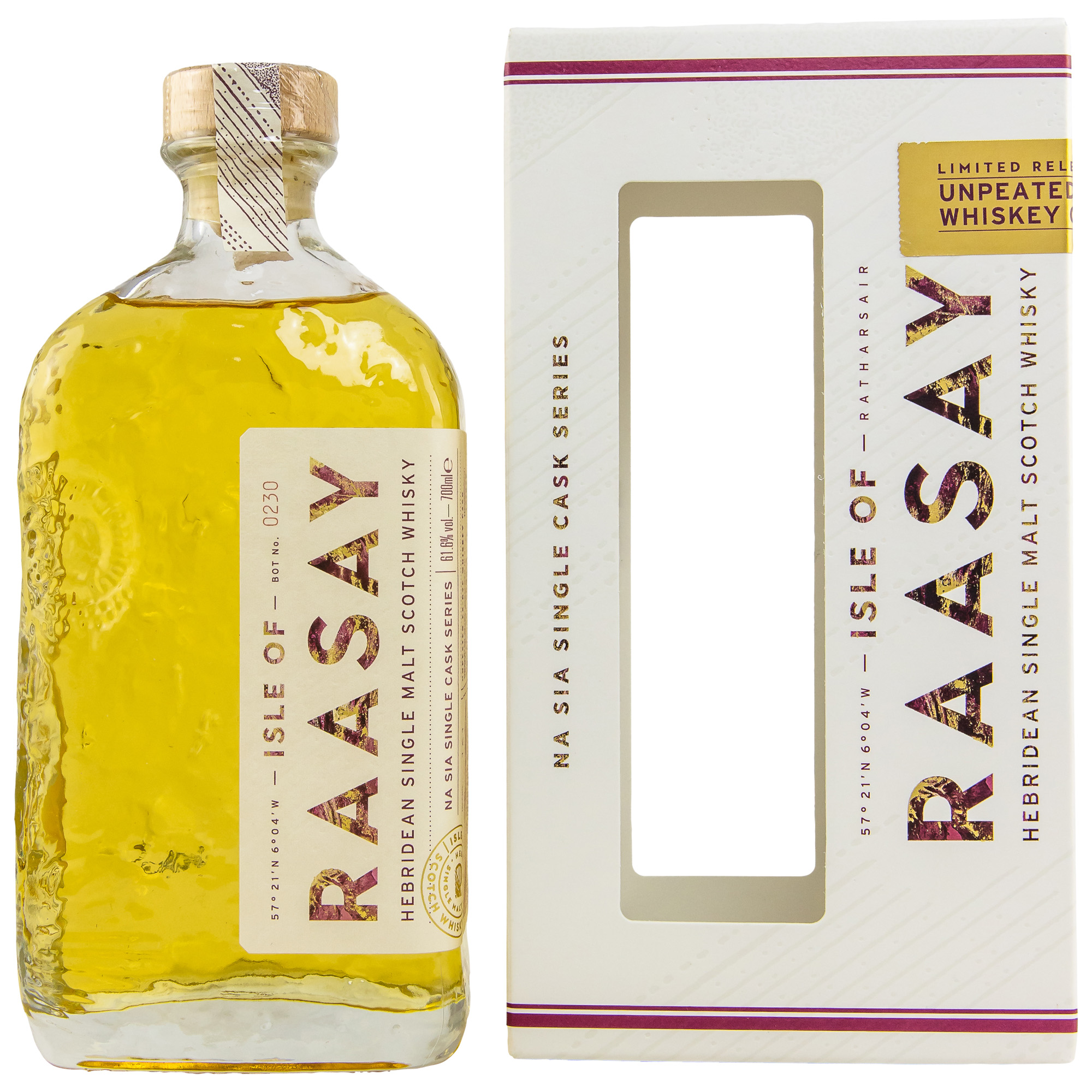 Isle of Raasay Unpeated First Fill Rye Single Cask 61.6% 0,7l