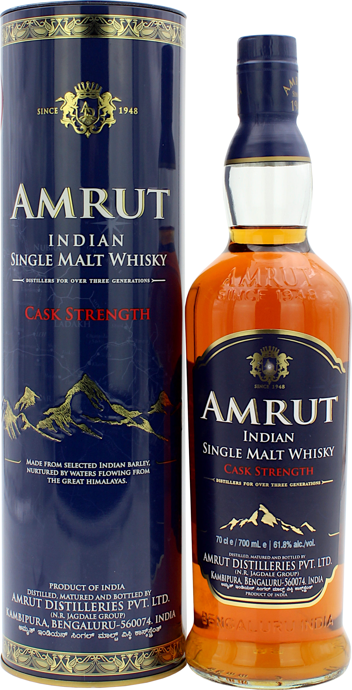 Amrut Cask Strength Single Malt (Indien) 61.8% 0,7l