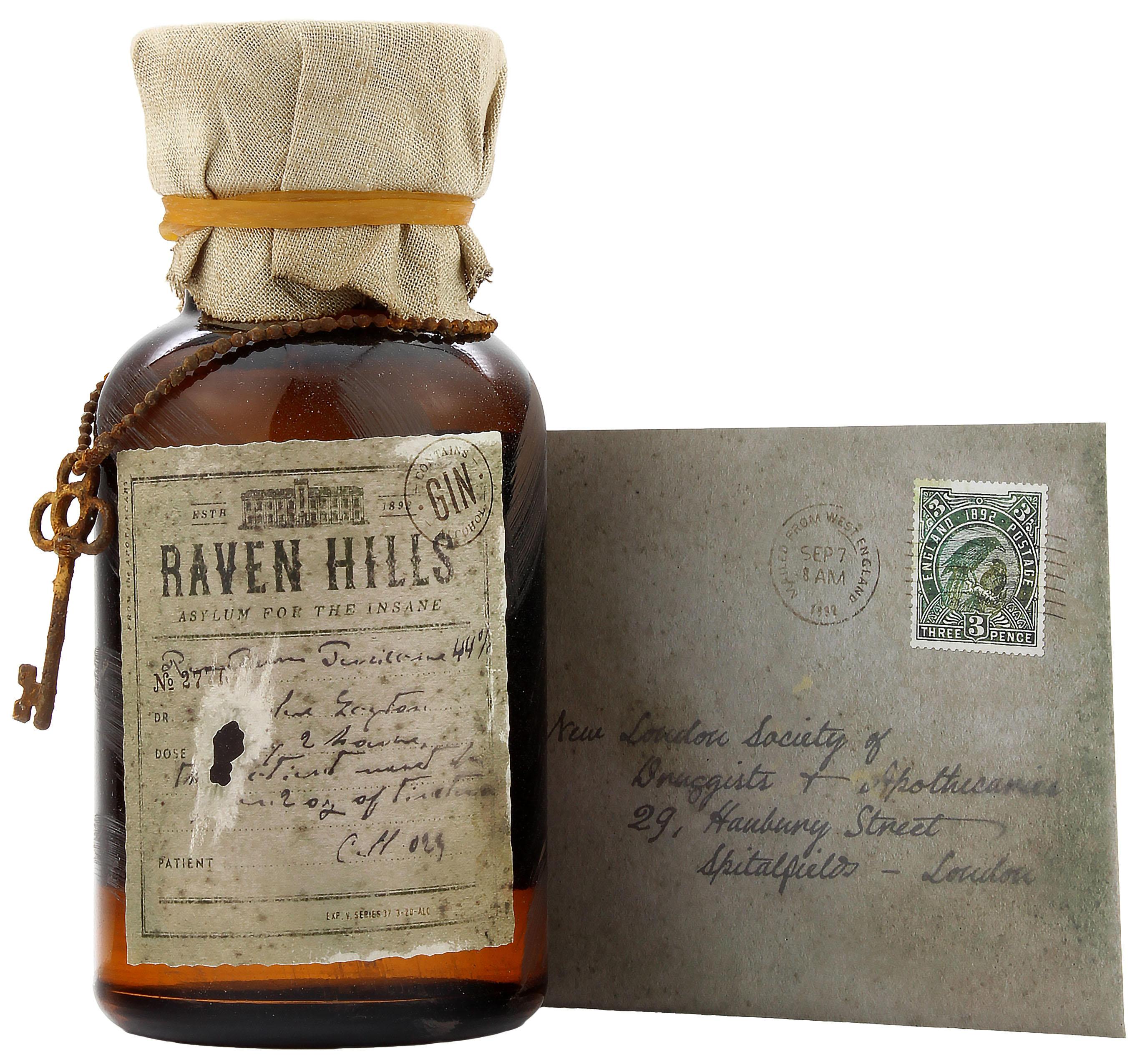 Raven Hills Asylum Gin 44.0% 0,5l