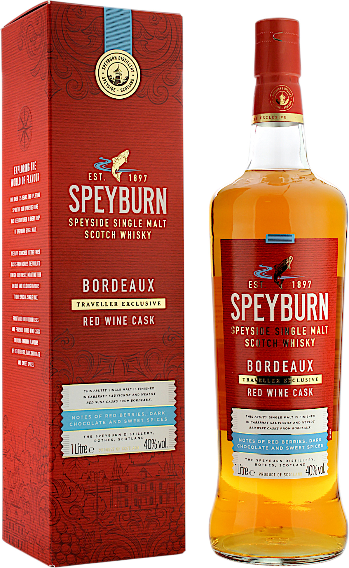 Speyburn Bordeaux Red Wine Cask Single Malt Whisky 40.0% 1 Liter