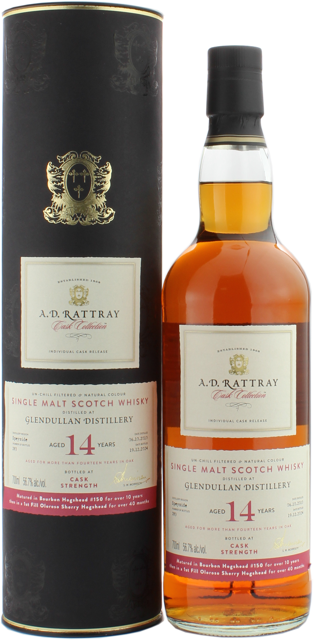 Glendullan 14 Jahre 2010/2024 Sherry Cask Finish A.D. Rattray 56.7% 0,7l