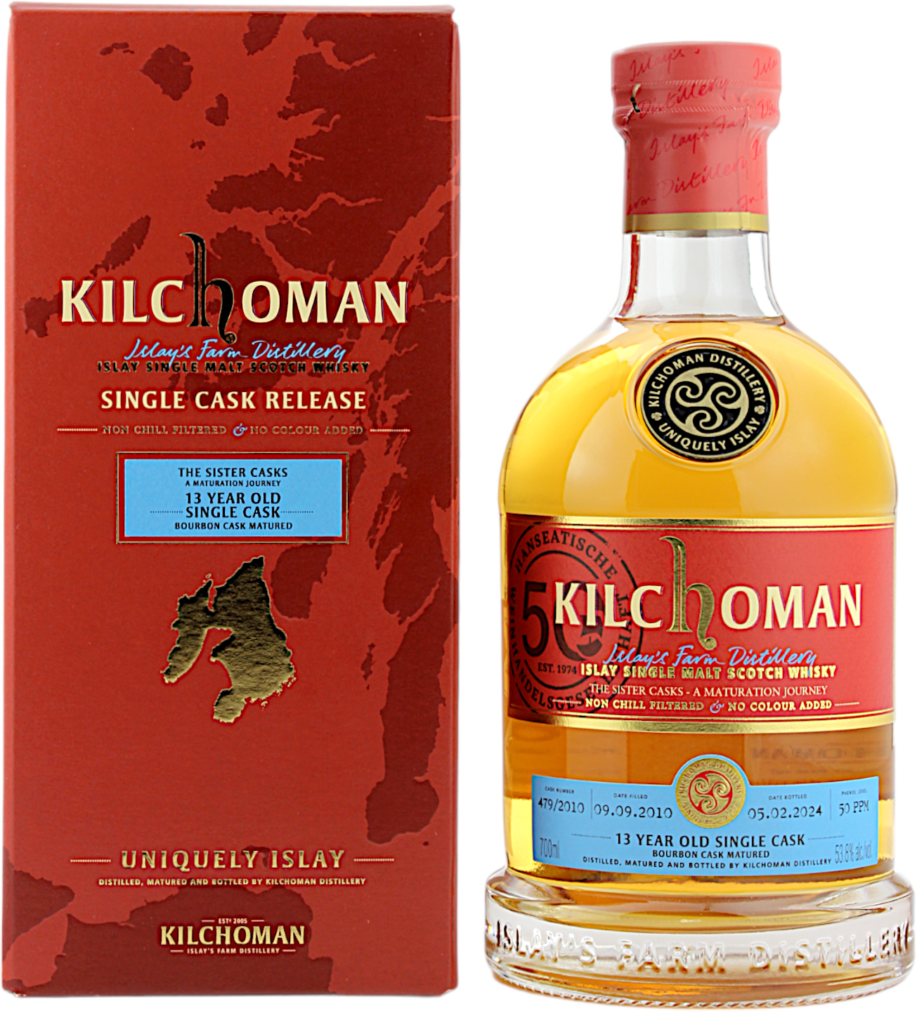 Kilchoman 13 Jahre 2010/2024 Bourbon Single Cask 479 The Sister Casks 53.8% 0,7l