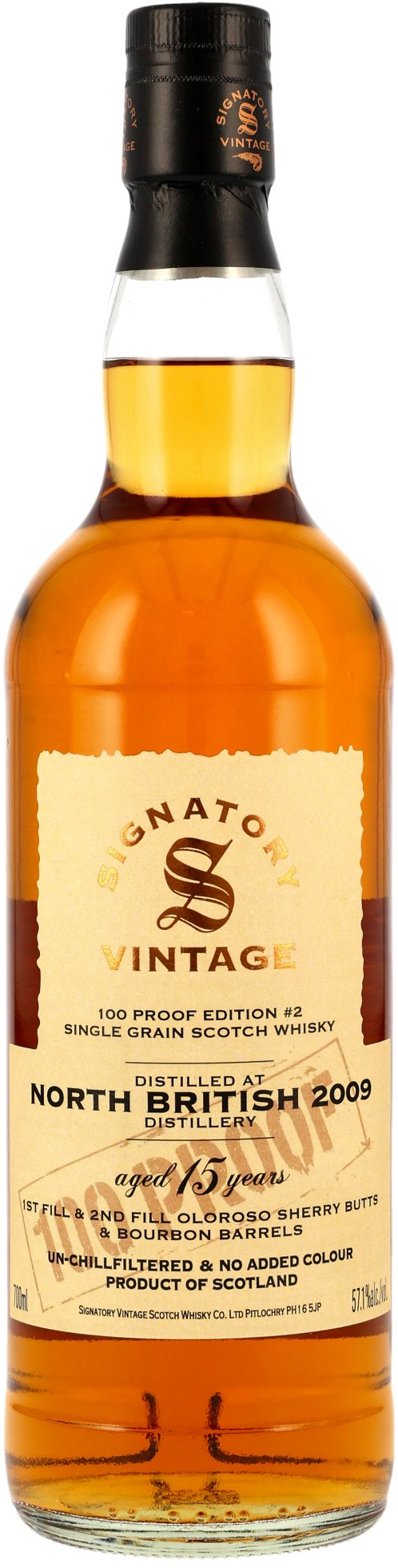 North British 15 Jahre 2009/2025 Signatory 100 Proof Grain Edition #2 57.1% 0,7l North British 15 Jahre 2009/2025 Signatory 100 Proof Grain Edition #2 57.1% 0,7l