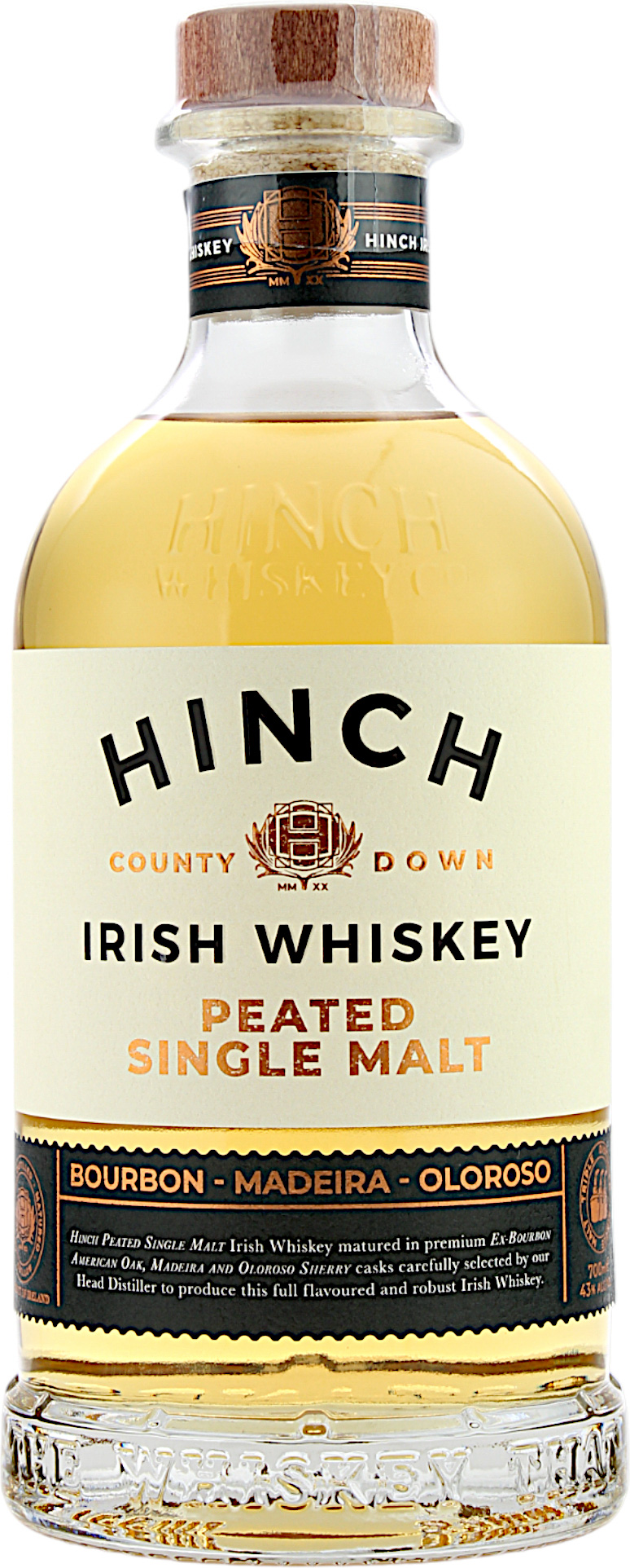 Hinch Peated Single Malt Irish Whiskey 43.0% 0,7l