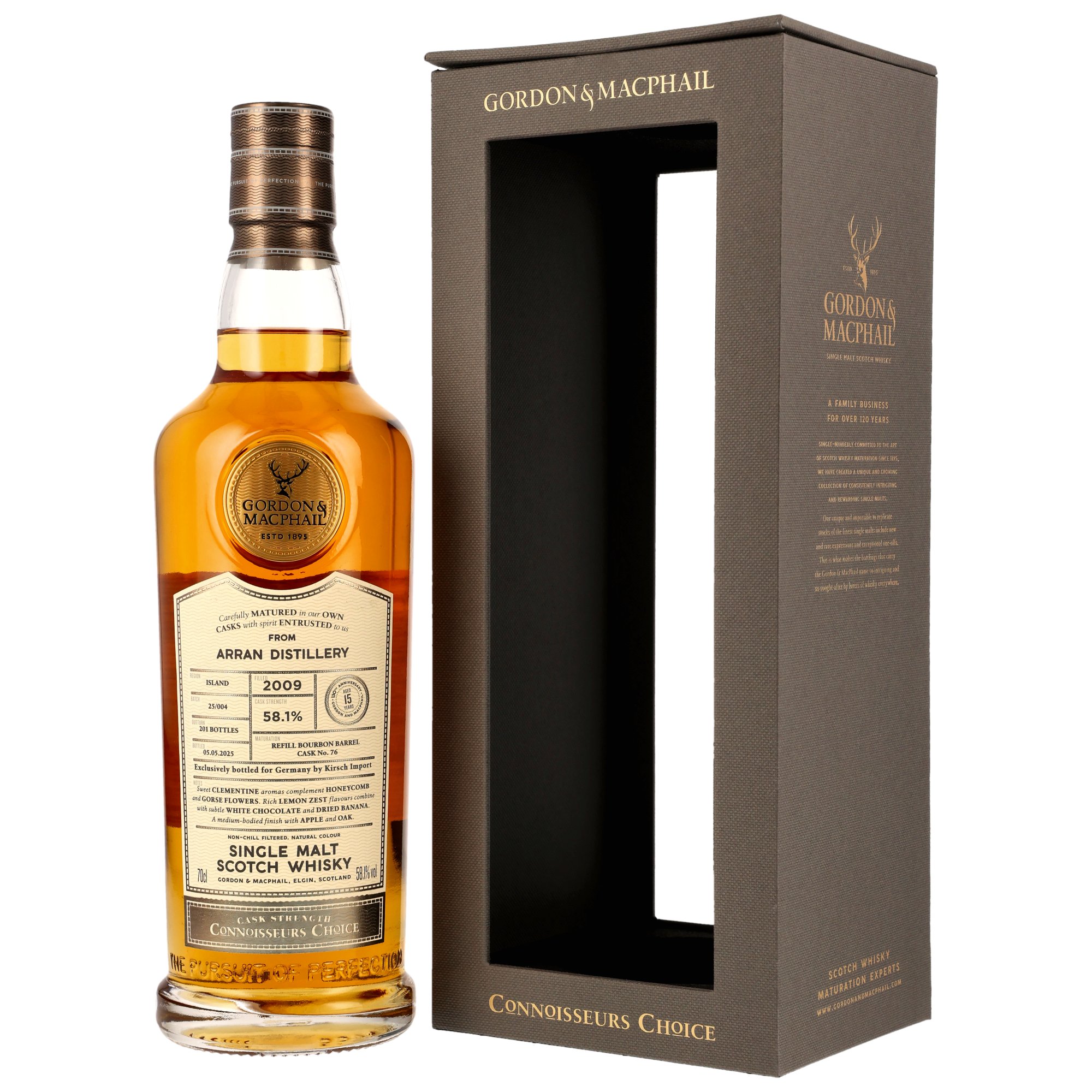 Arran 15 Jahre 2009/2025 #76 G&M Connoisseurs Choice Cask Strength 58.1% 0,7l
