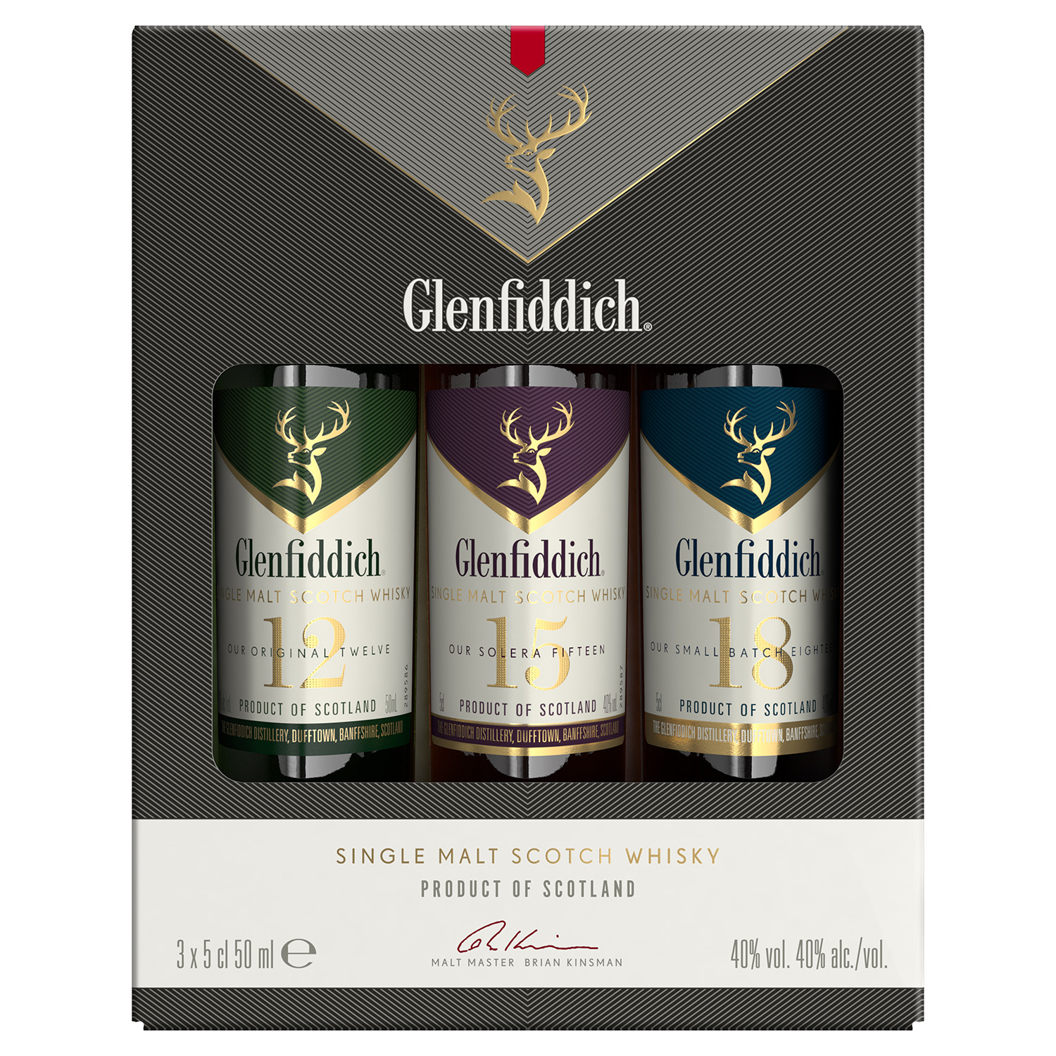 Glenfiddich Mix Pack 12, 15, 18 Jahre 40.0% 150ml