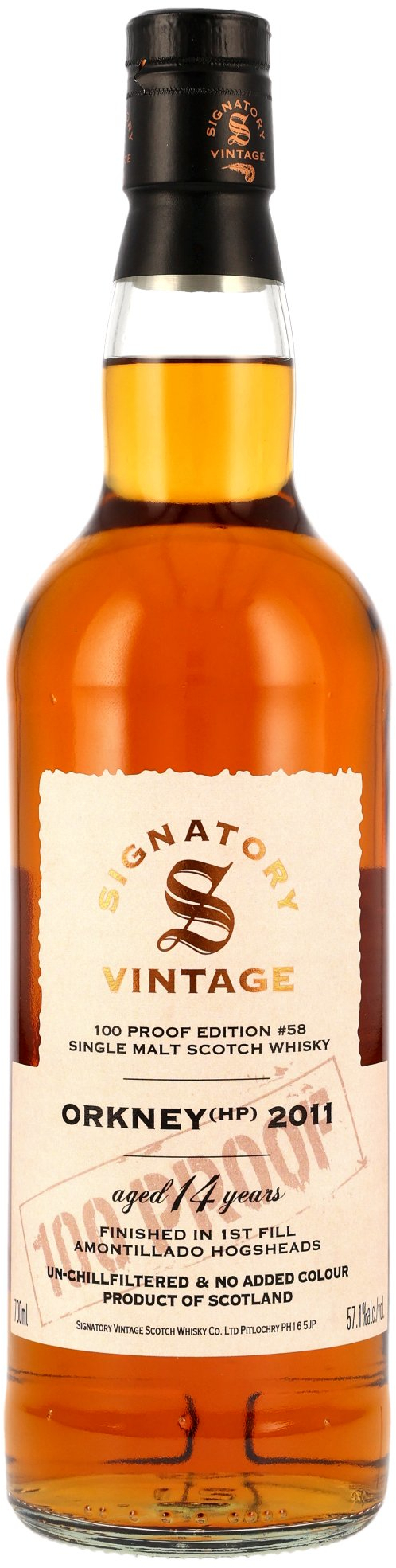 Orkney (HP) 14 Jahre 2011/2025 Signatory 100 Proof Edition #58 57.1% 0,7l