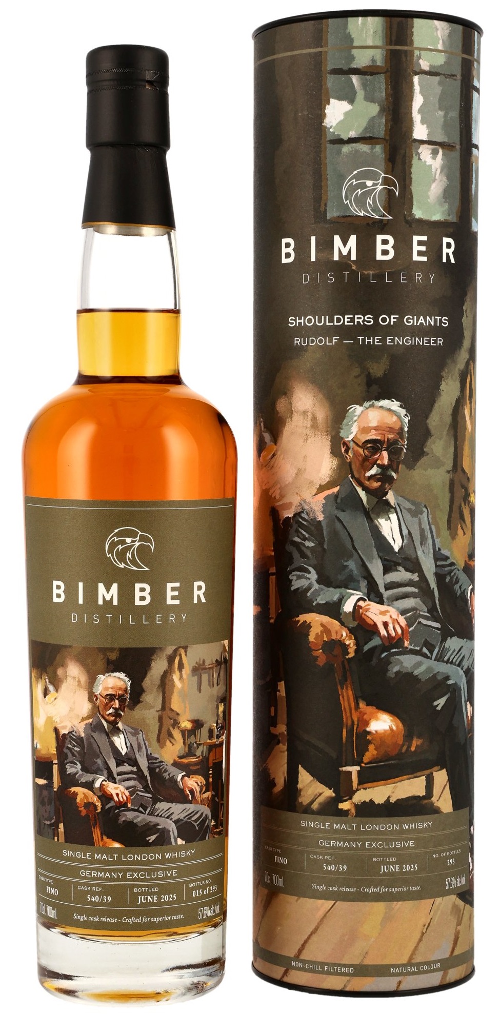 Bimber Fino Sherry Cask #540/39 Rudolf The Engineer Shoulder of Giants 2025 57.6% 0,7l