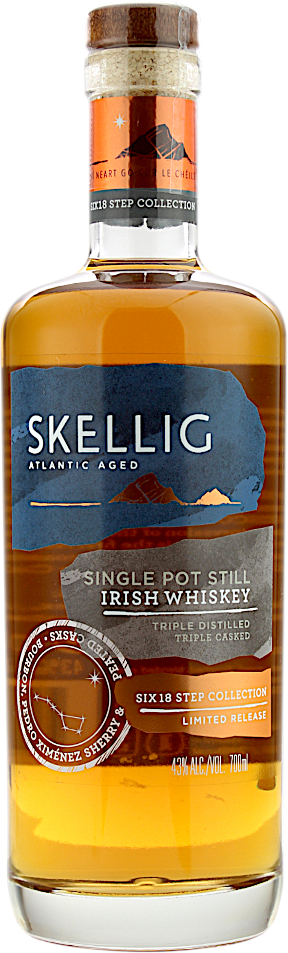 Skellig Triple Cask Single Pot Still Irish Whiskey Six18 Step Collection 43.0% 0,7l