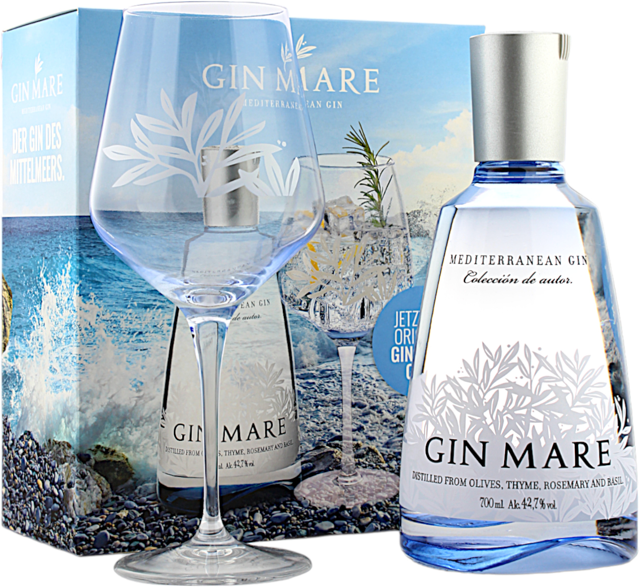 Gin Mare Geschenkset mit Ballonglas 42.7% 0,7l