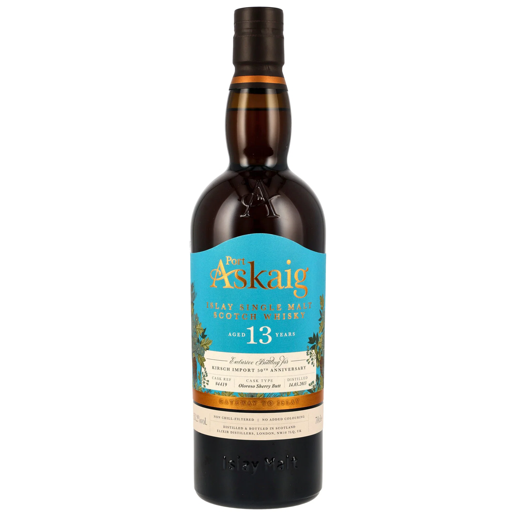 Port Askaig 13 Jahre 2013/2026 Oloroso Sherry Butt #4419 50th Anniversary Kirsch Import 53.2% 0,7l
