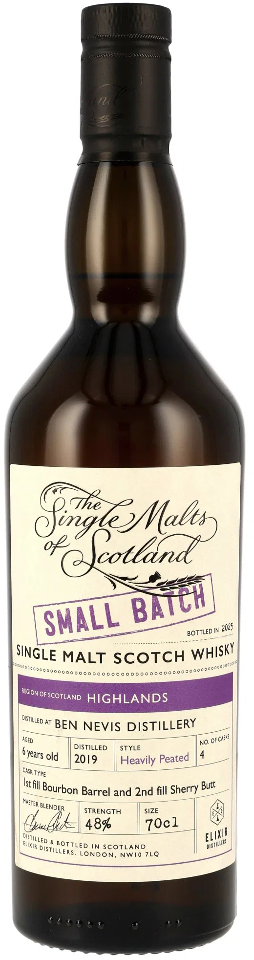 Ben Nevis 6 Jahre 2019/2025 1st Fill Bourbon Barrel & 2nd Fill Sherry Butt Small Batch SMoS 48.0% 0,7l