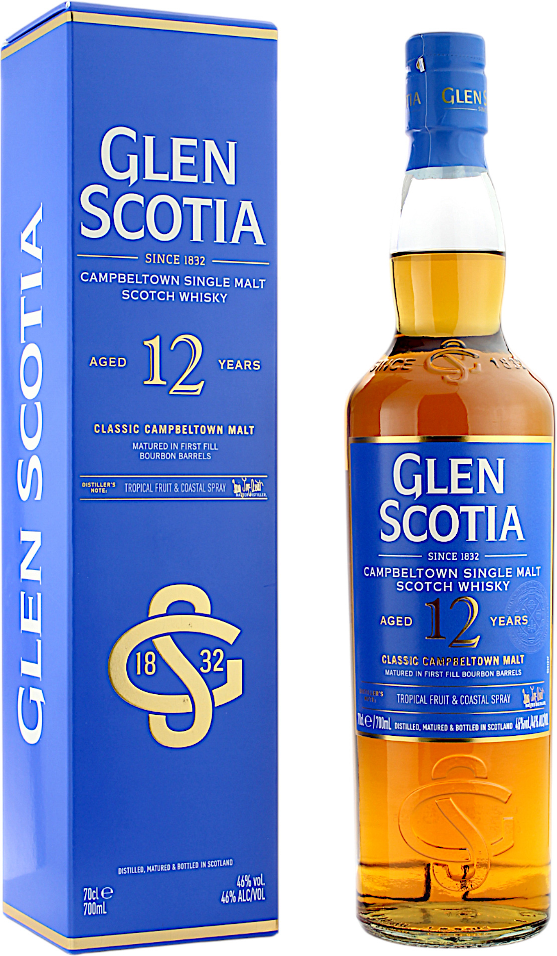 Glen Scotia 12 Jahre First Fill Bourbon Barrels 46.0% 0,7l