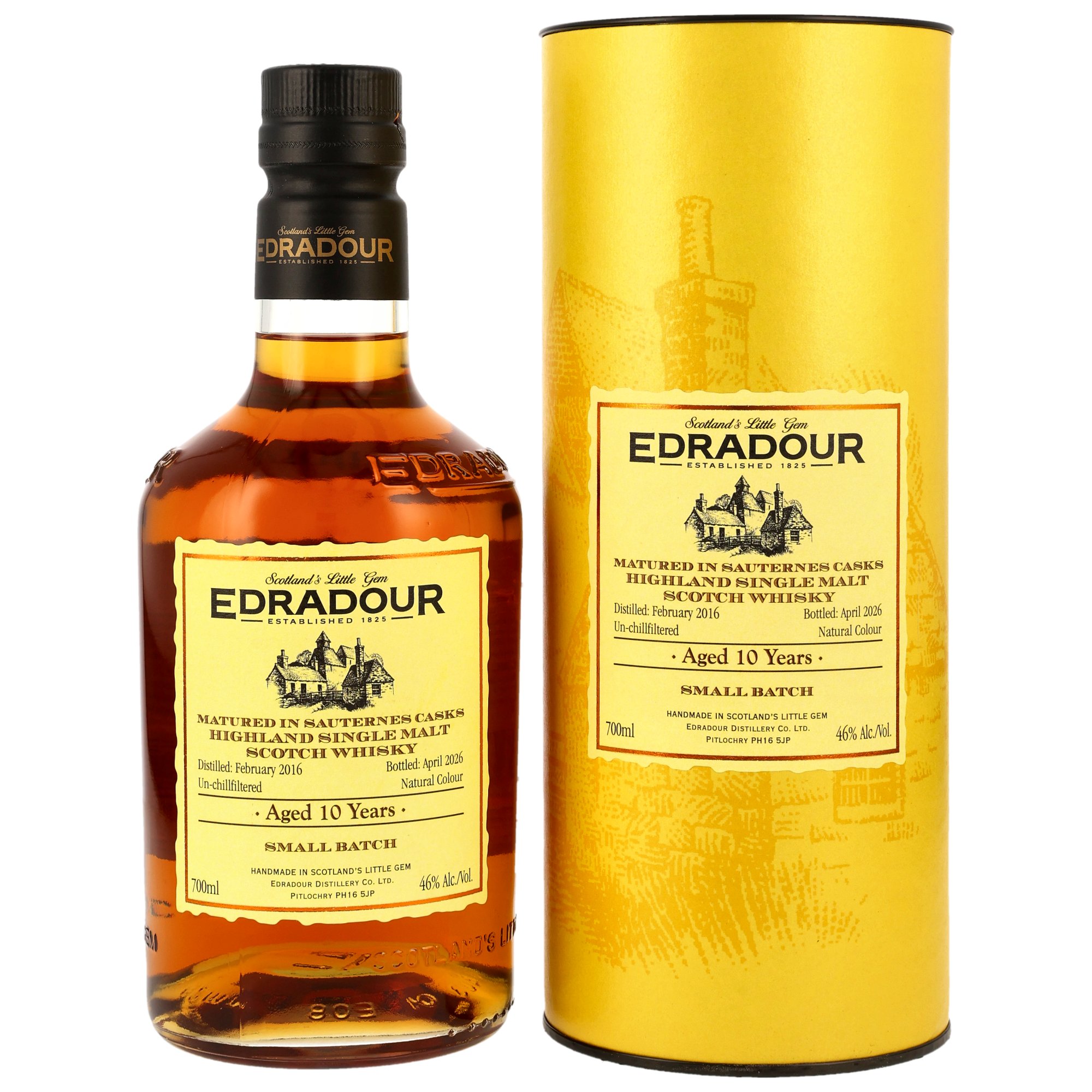 Edradour 10 Jahre 2016/2026 1st Fill Sauternes Casks 46% 0,7l