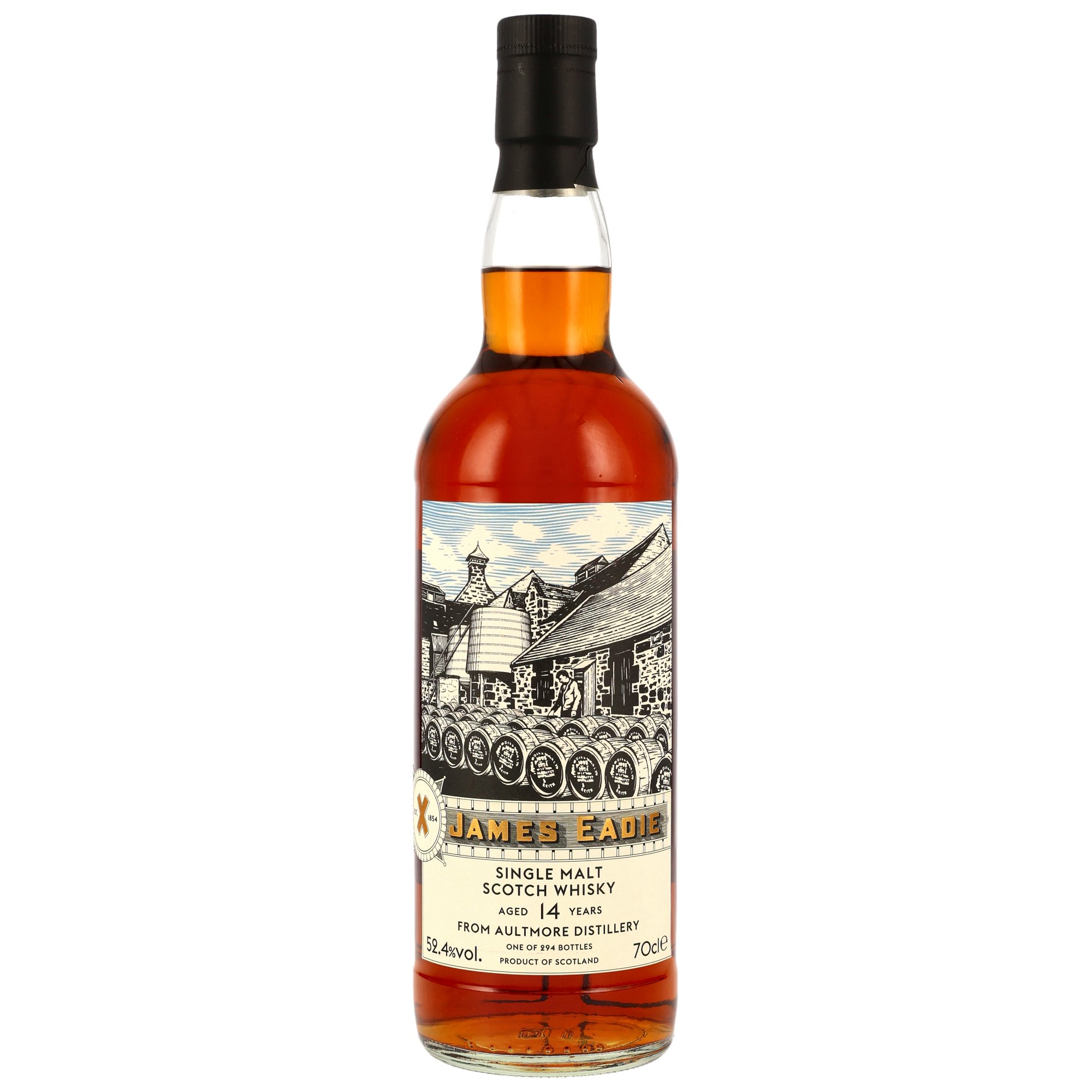 Aultmore 14 Jahre 2010/2025 Re-Charred Hogshead #306108 James Eadie 52.4% 0,7l