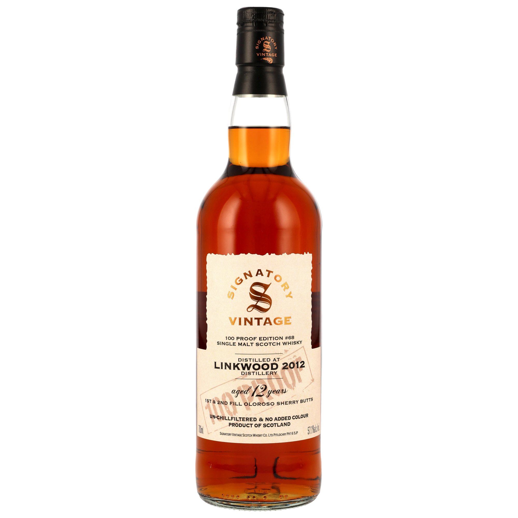 Linkwood 12 Jahre 2012/2025 1st & 2nd Fill Oloroso Sherry Butts Signatory 100 PROOF Edition #68 57.1% 0,7l
