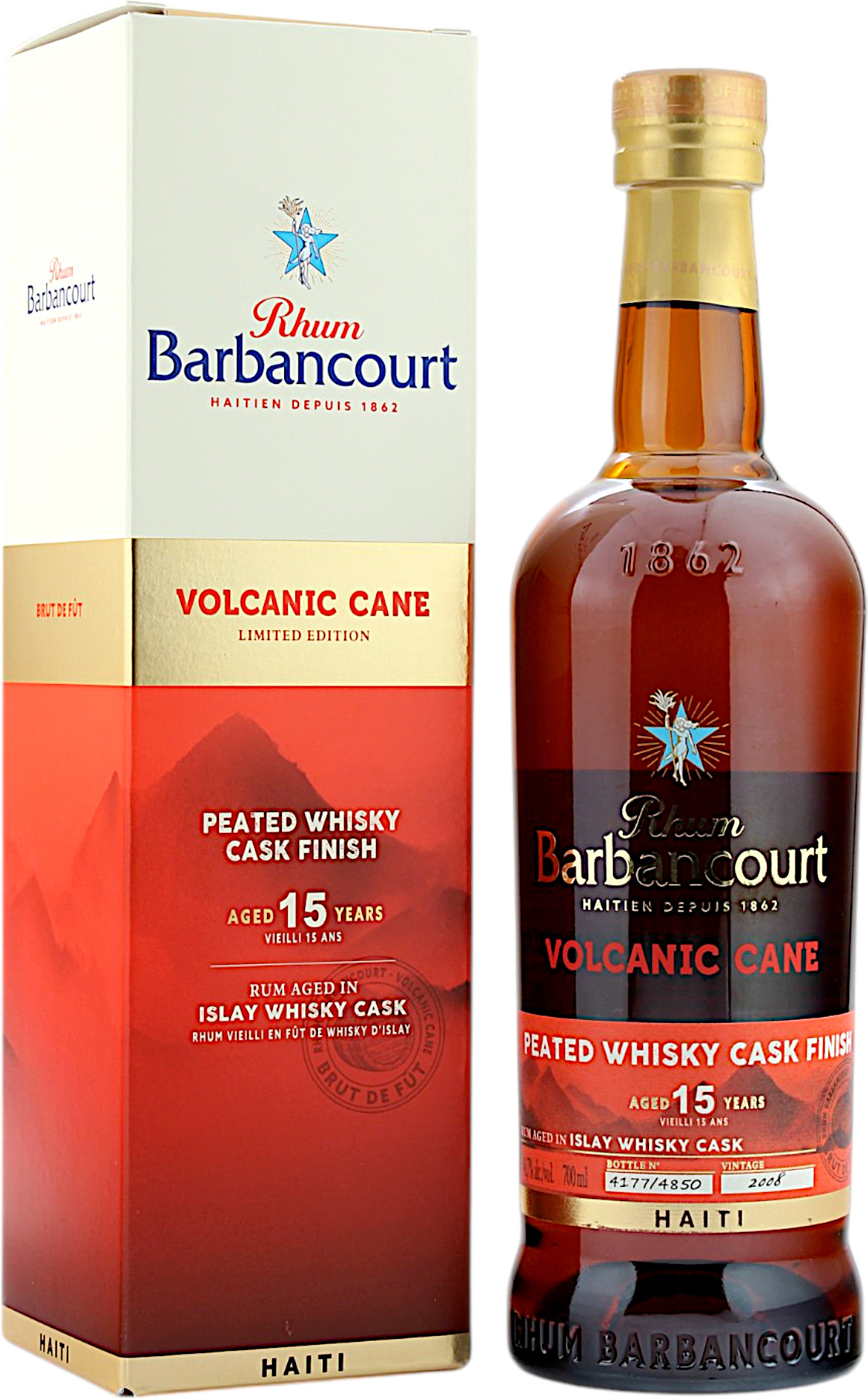 Barbancourt Rhum 15 Jahre Volcanic Cane Islay Cask Finish Limited Edition 2024 46.7% 0,7l