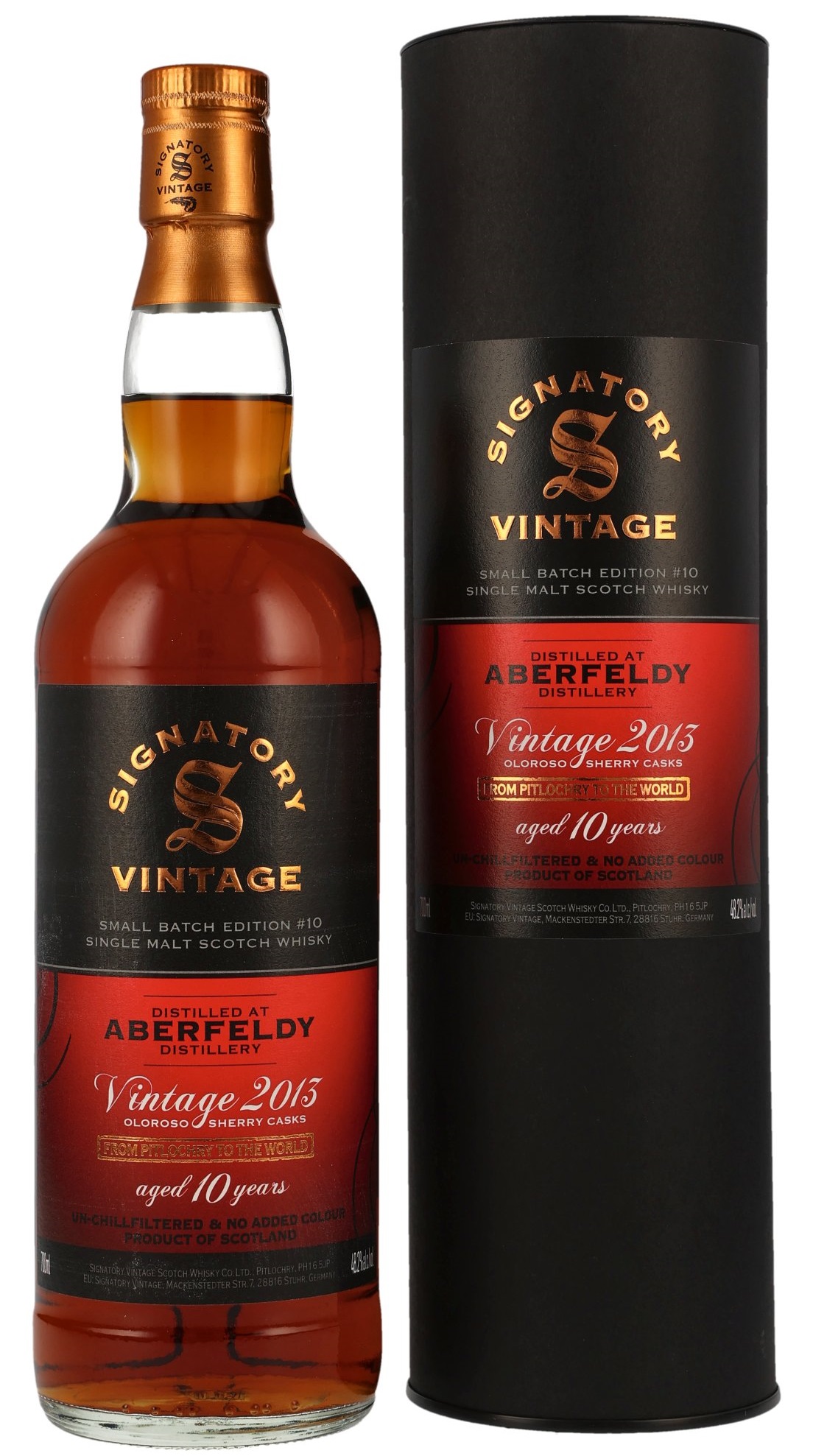 Aberfeldy 10 Jahre 2013/2024 Sherry Cask Signatory Small Batch Edition 10 48.2% 0,7l