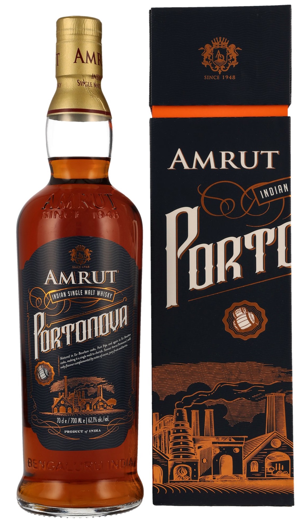 Amrut Portonova 62.1% 0,7l