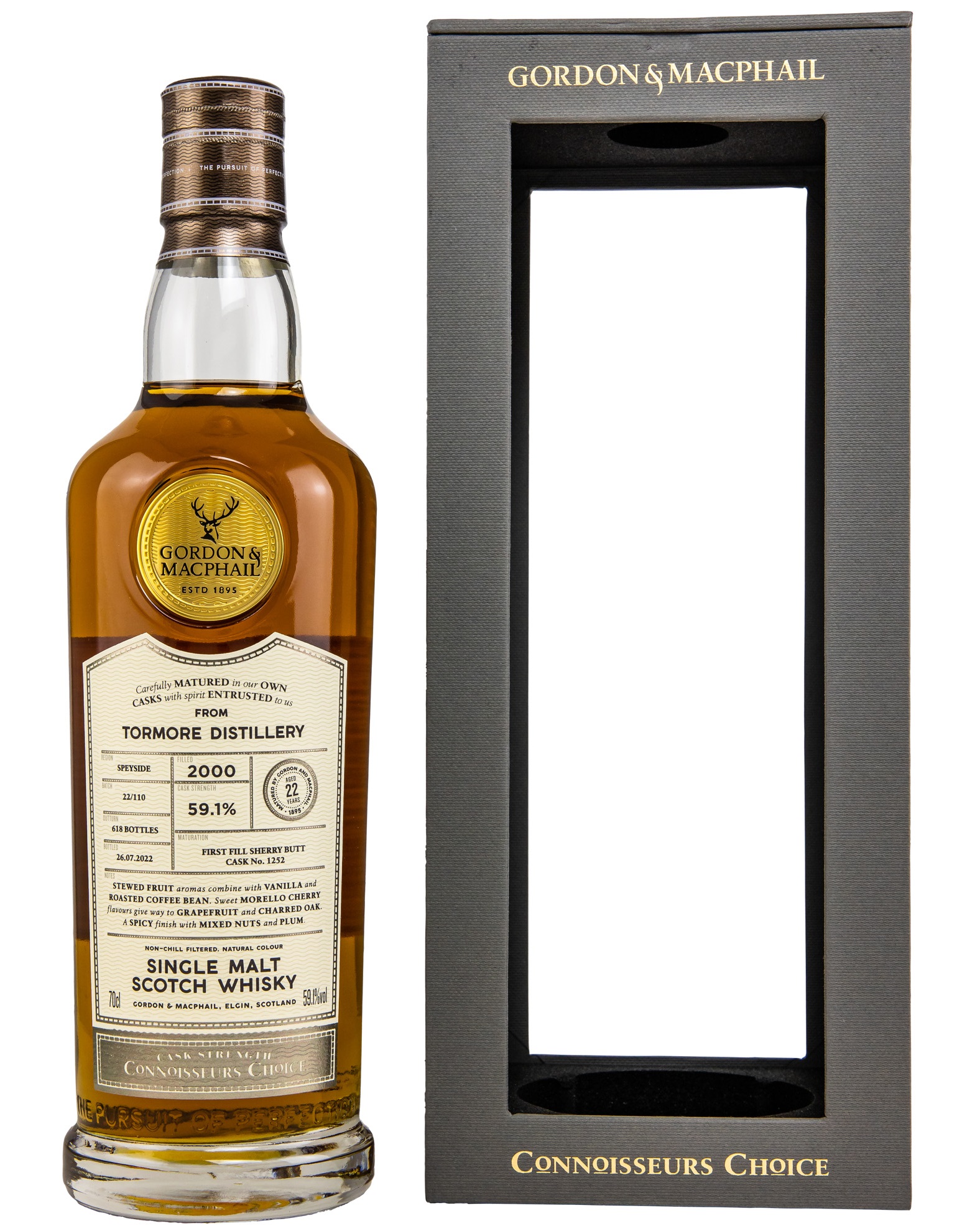 Tormore 22 Jahre 2000/2022 G&M Connoisseurs Choice Cask Strength 59.1% 0,7l