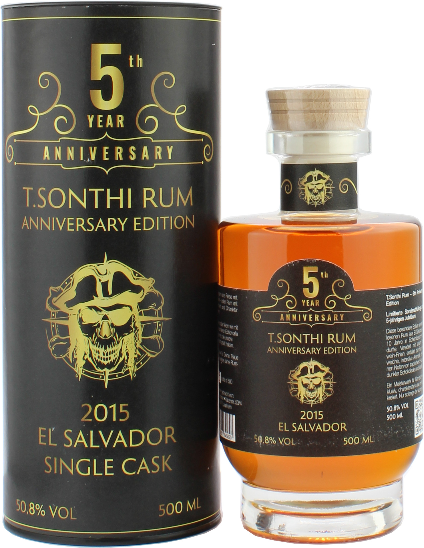 T. Sonthi 5th Anniversary Rum 2015/2025 El Salvador Single Cask 50.8% 0,5l