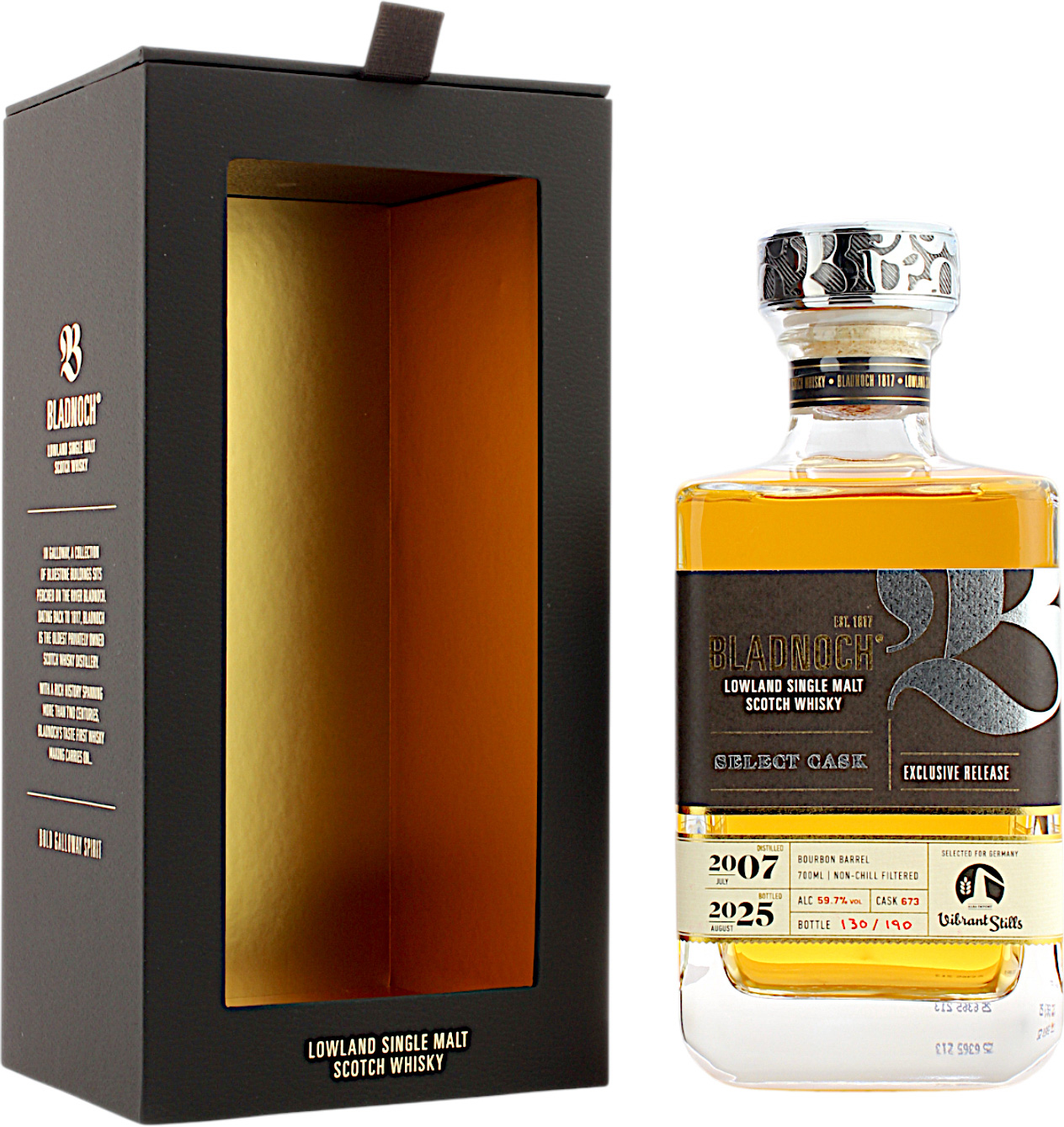 Bladnoch 18 Jahre 2007/2025 Vibrant Stills Single Bourbon Barrel 59.7% 0,7l
