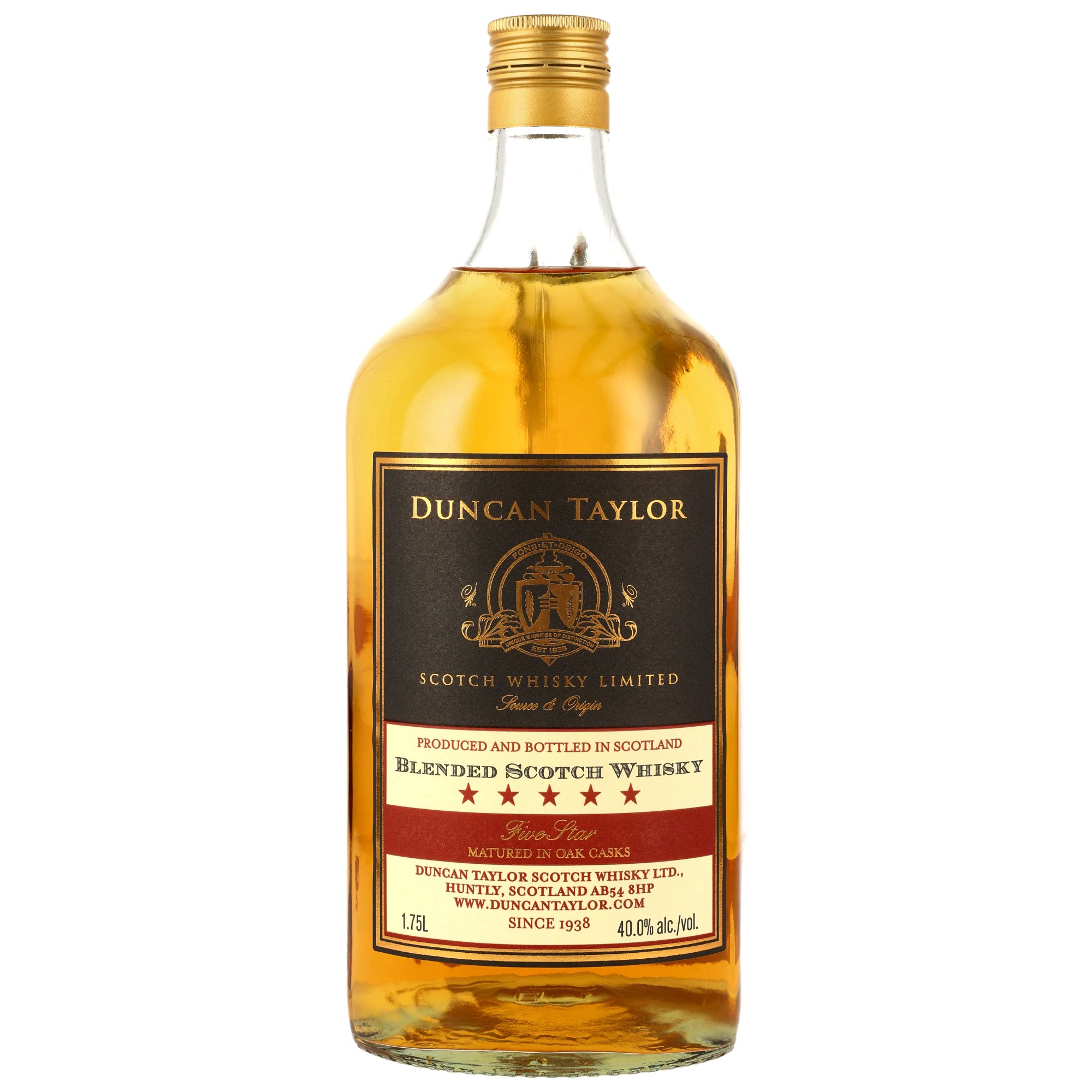 Five Star Blended Scotch Whisky Henkelflasche Duncan Taylor 40.0% 1,75 Liter