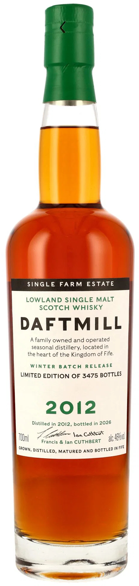 Daftmill 13 Jahre 2012/2026 Winter Release 1st Fill Bourbon, Oloroso Sherry & PX Sherry Casks 46.0% 0,7l