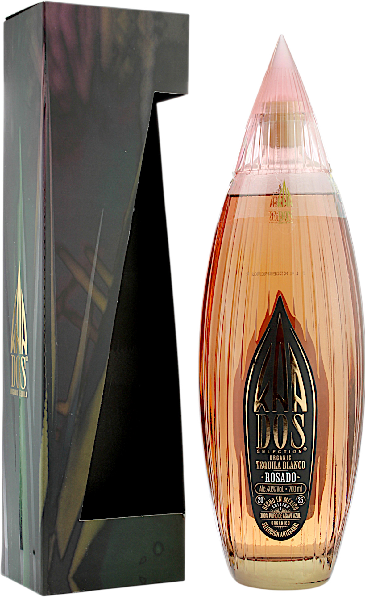 Ohne Umverpackung KAA DOS Rosado Tequila 40.0% 0,7l