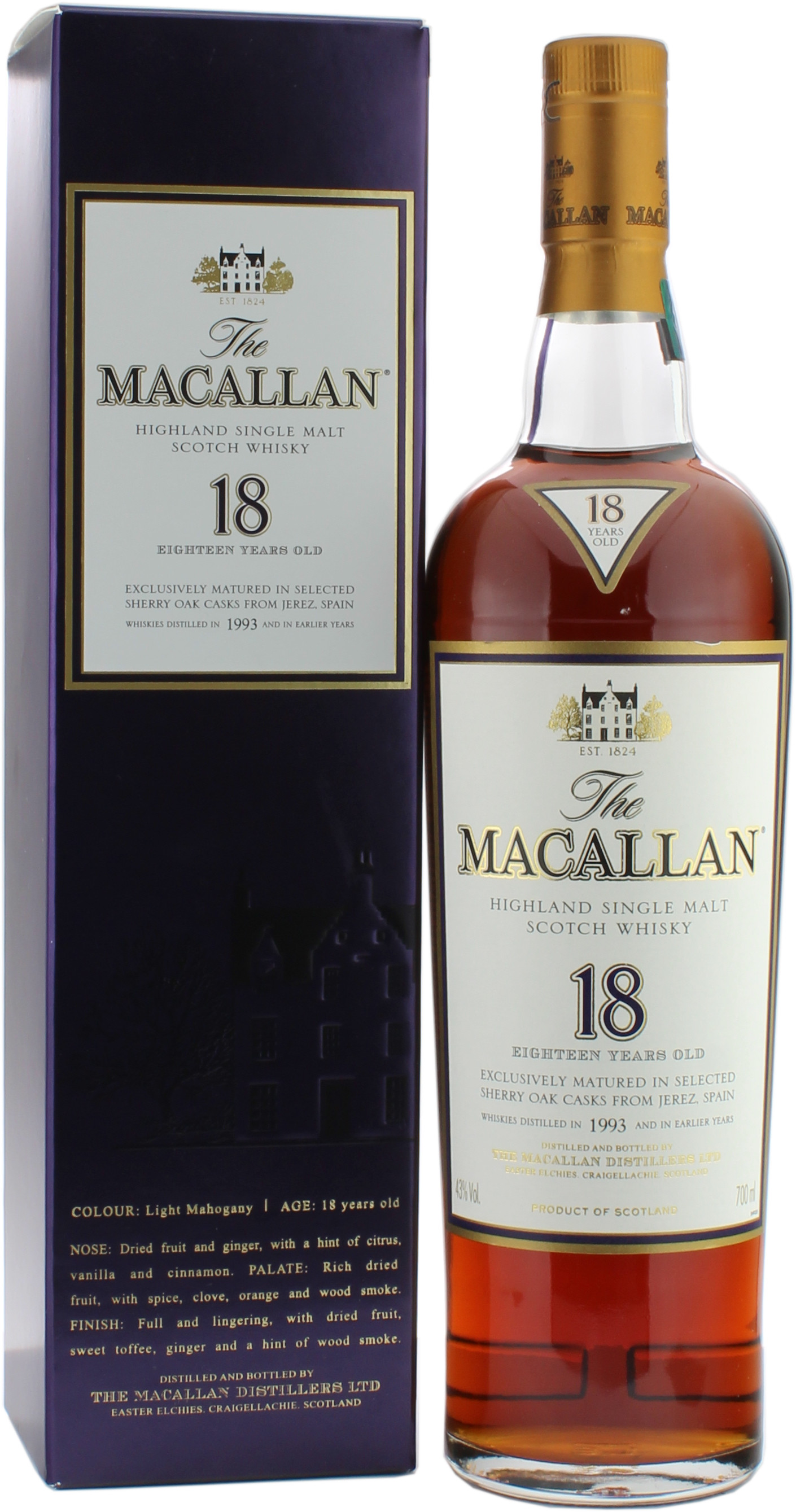 Macallan 18 Jahre Sherry Oak 1993 43.0% 0,7l