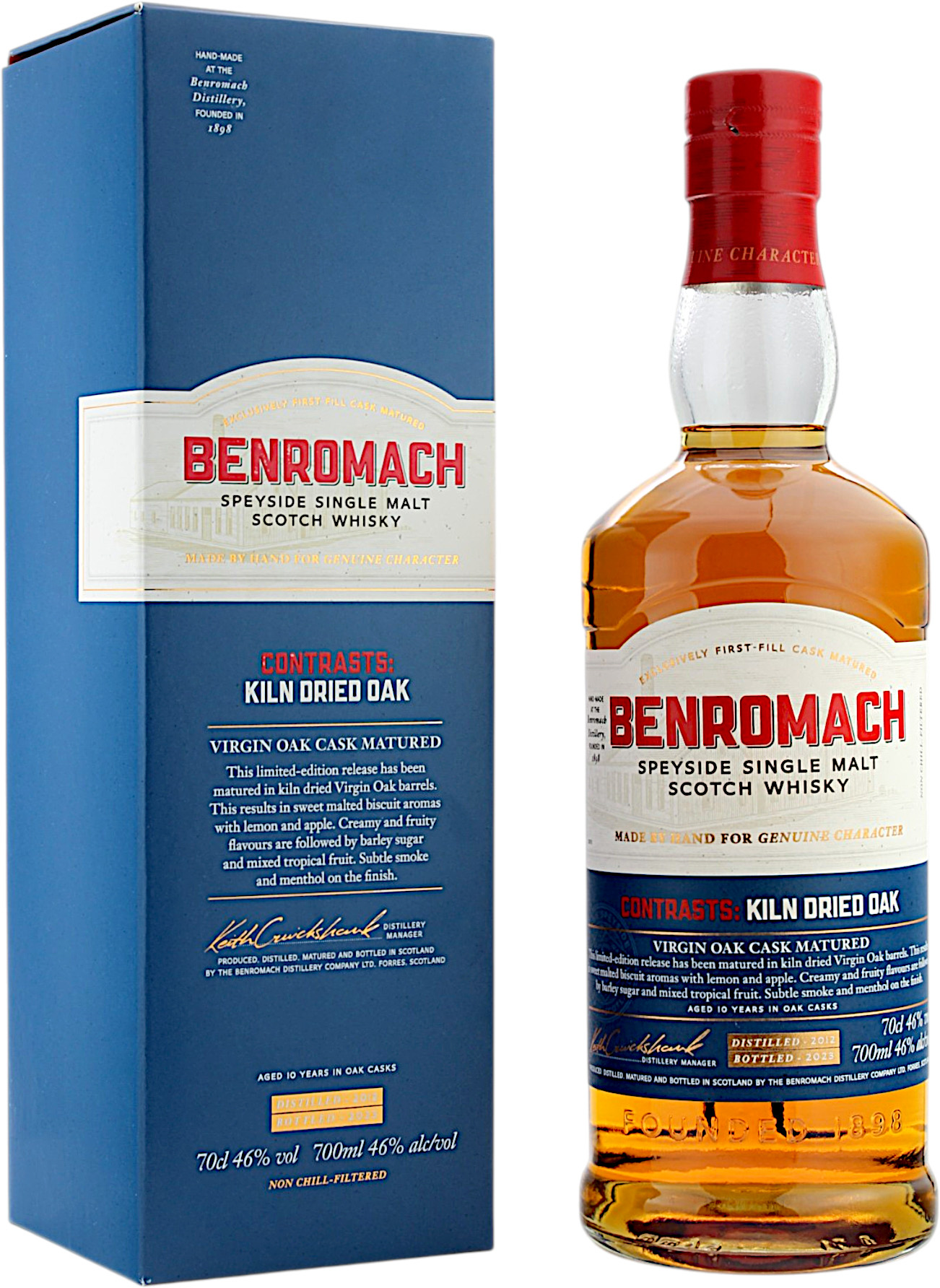 Benromach 10 Jahre 2012/2023 Contrasts Kiln Dried 46.0% 0,7l